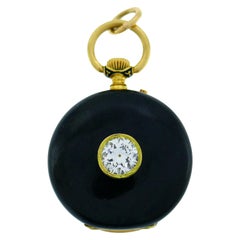Tiffany & Co. Enamel Gold Pocket Watch 1890s Tiffany & Co. Movement