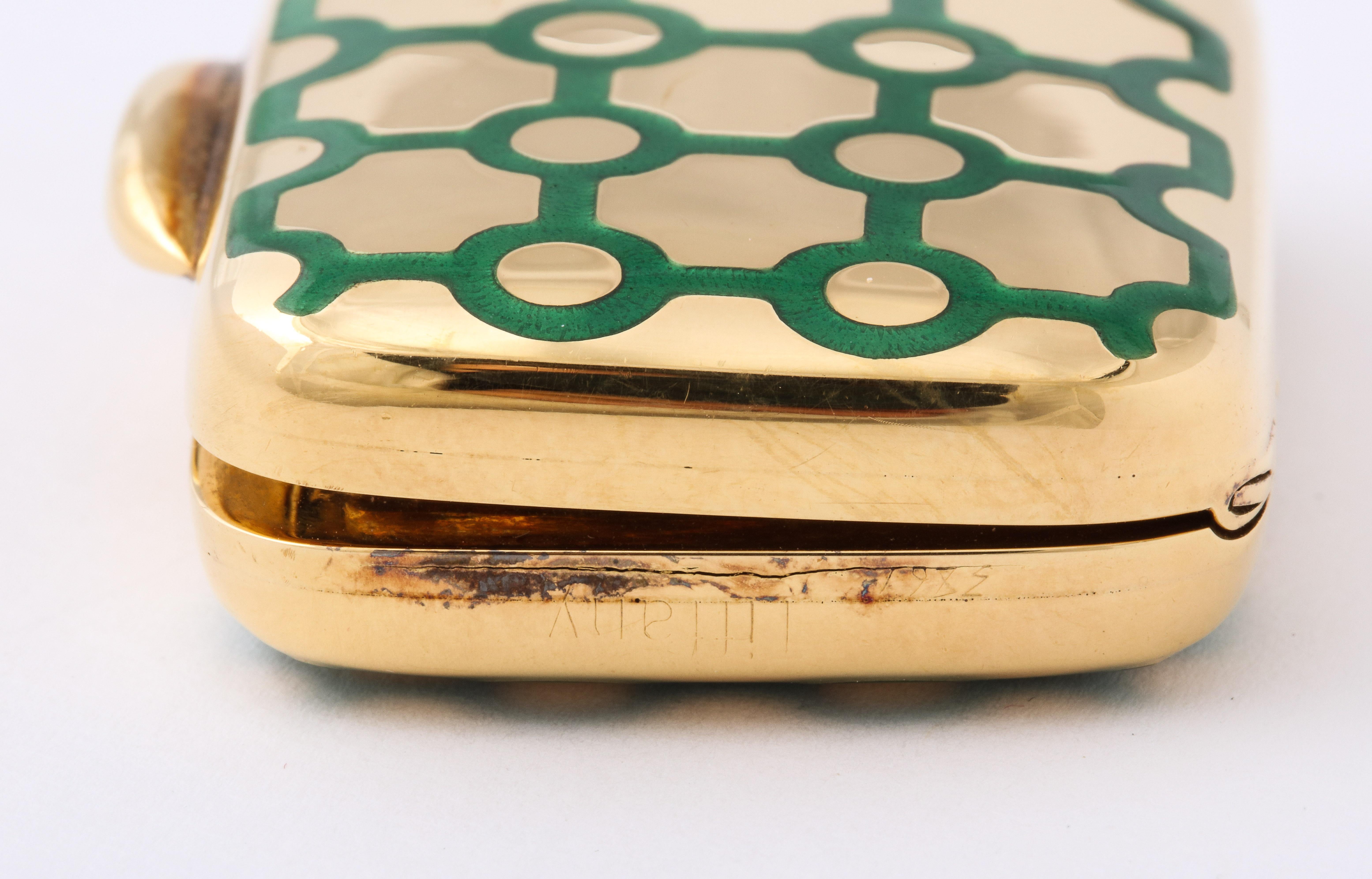 Tiffany & Co. Enameled Gold Pill Box 1