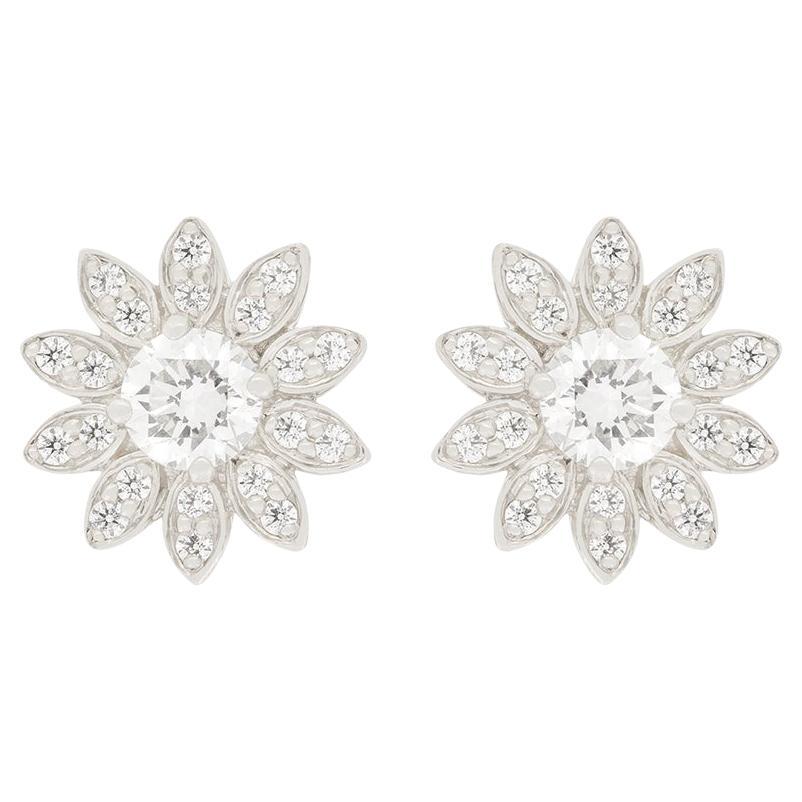 Tiffany & Co. 'Enchant' 0.70ct Diamond Flower Earrings