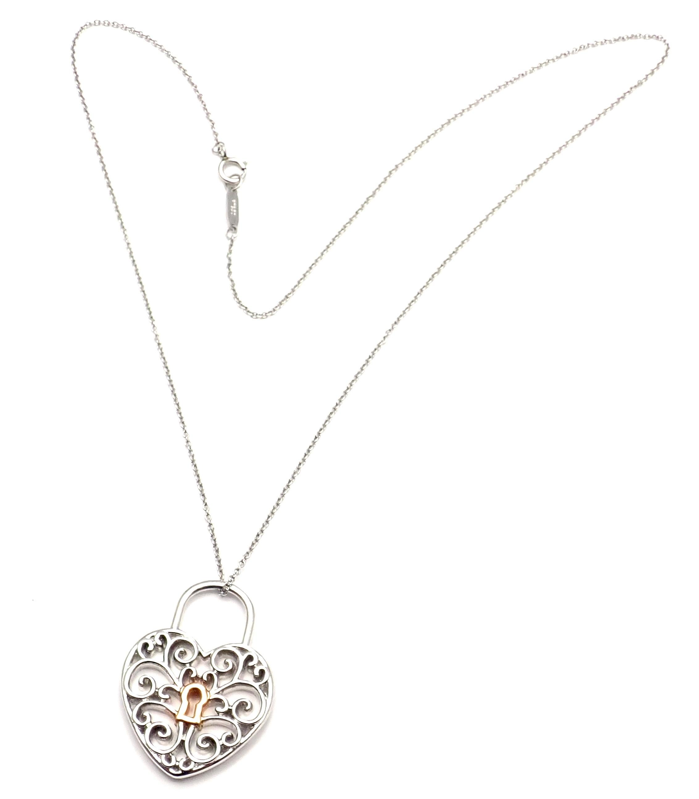 tiffany heart and lock necklace