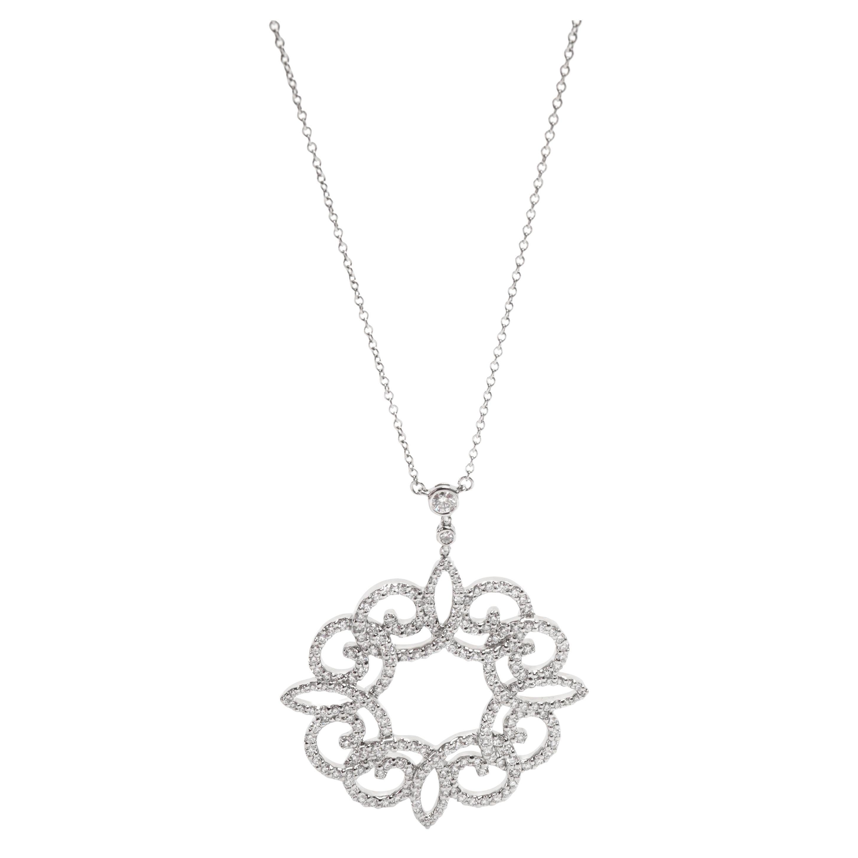 Tiffany & Co. Enchant Diamond Necklace in Platinum 0.98 CTW