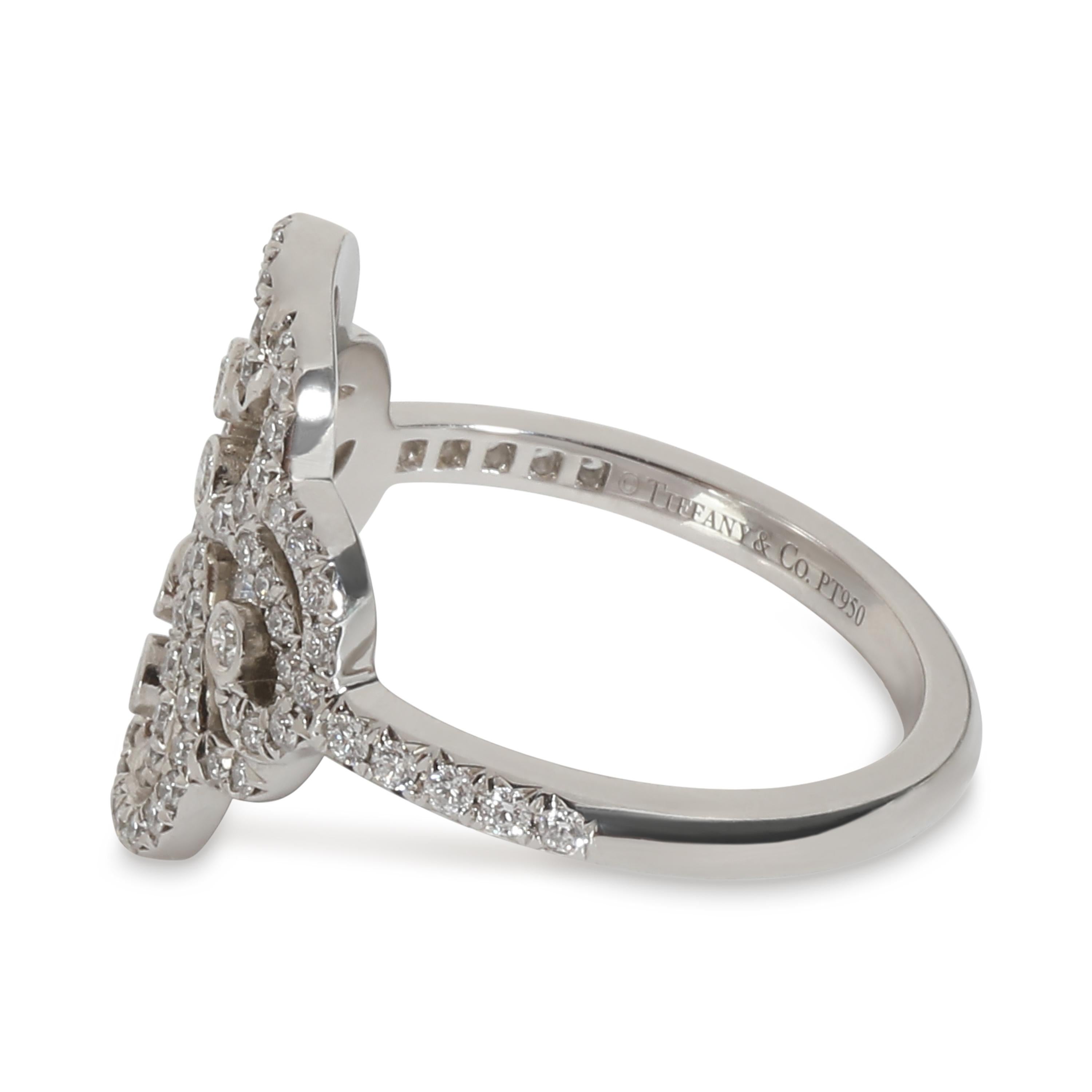 Tiffany & Co. Enchant Fashion Ring in  Platinum 0.4 CTW In Excellent Condition In New York, NY