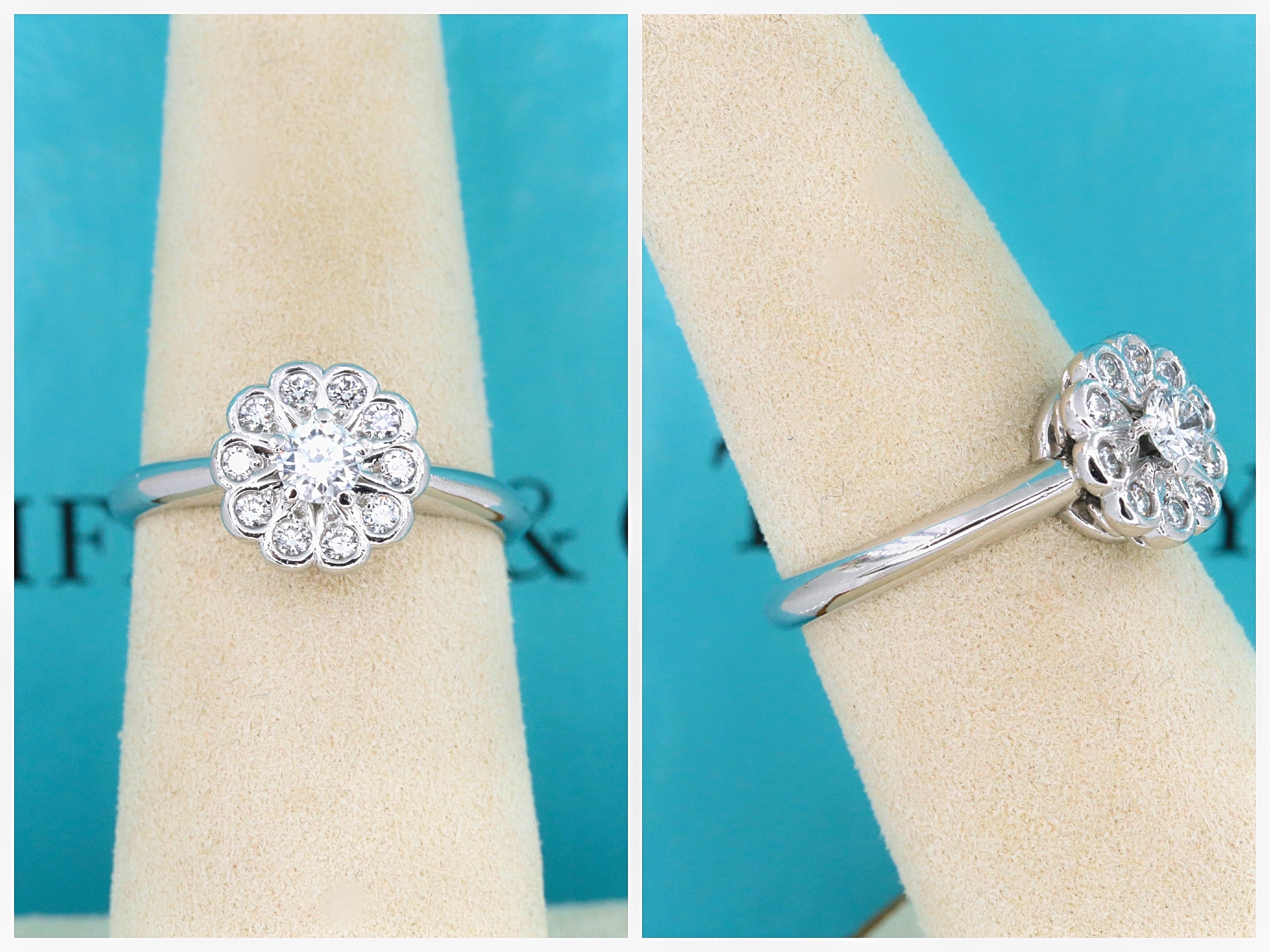 Tiffany & Co. Enchant Flower Diamond Ring in Platinum 0.35 Carat 3