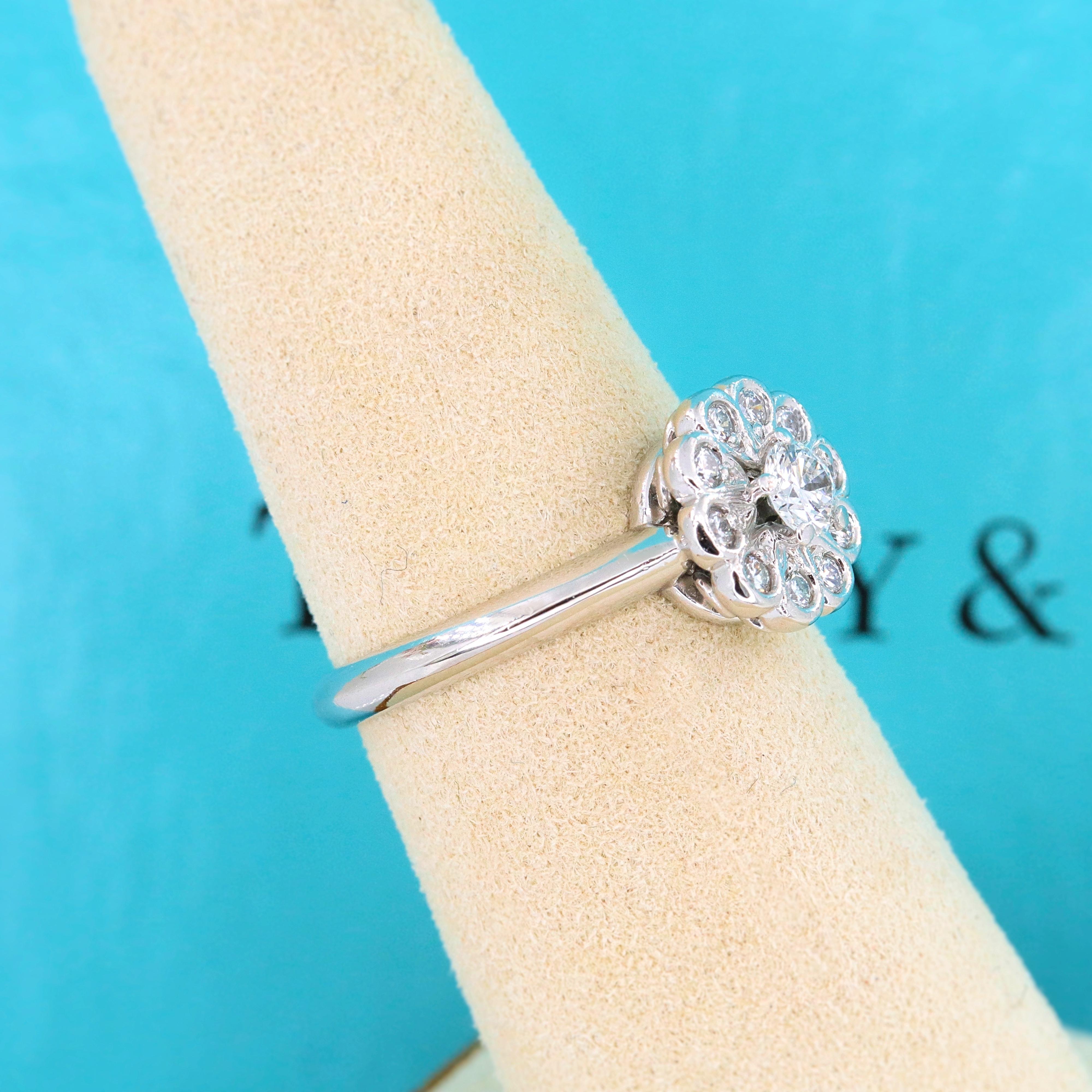 flower diamond ring tiffany