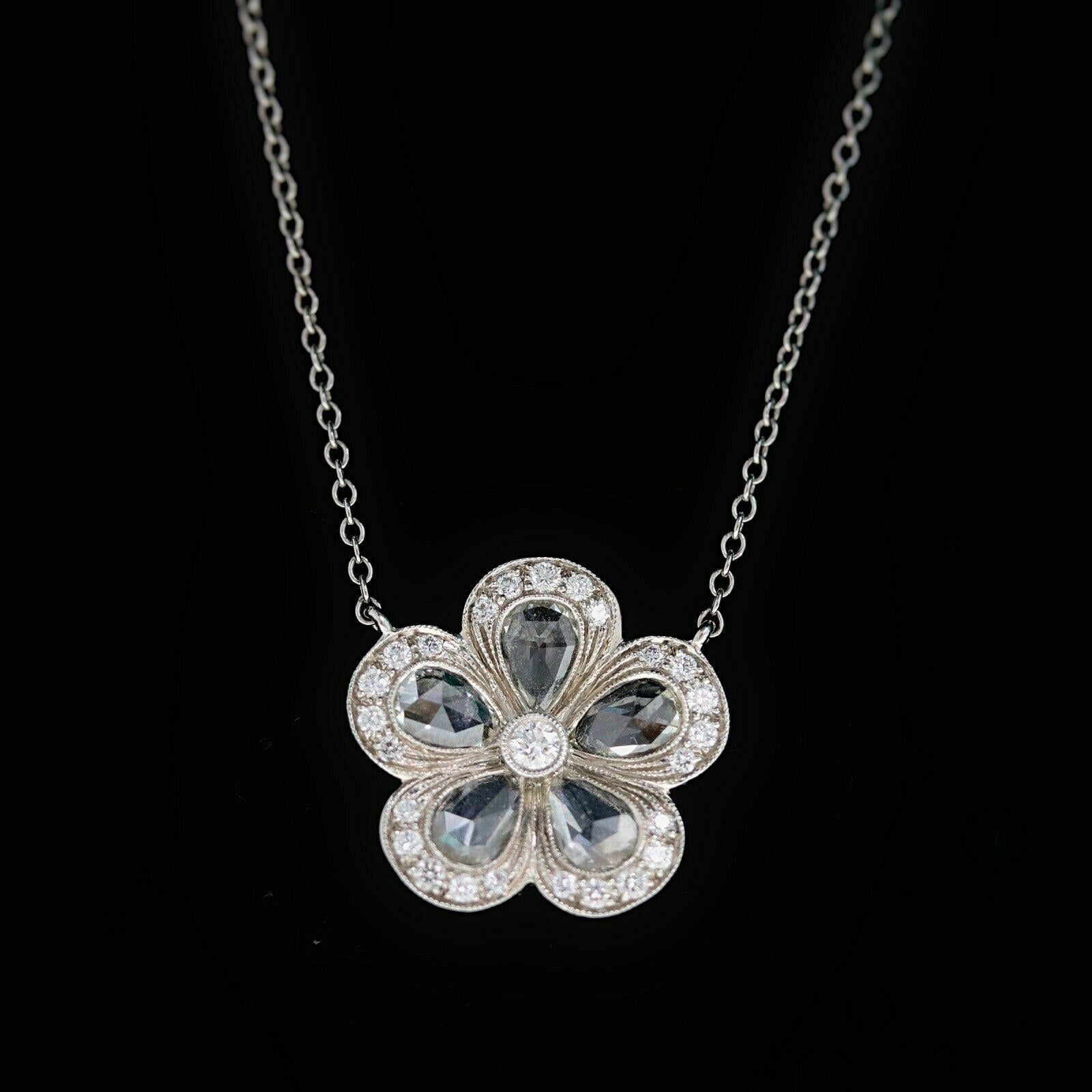 tiffany flower pendant necklace
