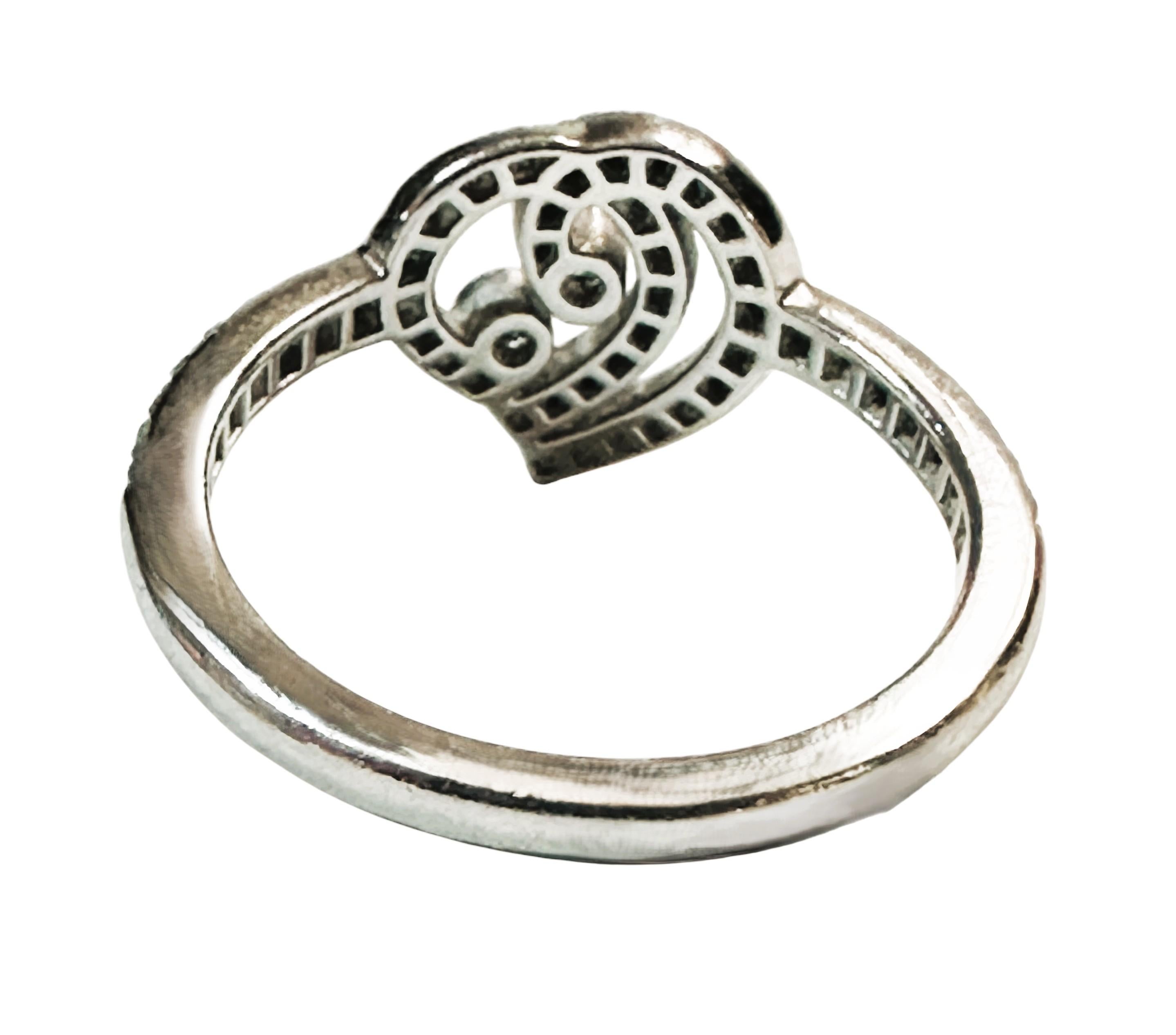 Tiffany & Co. Enchant Heart .950 Platinum Diamond 0.22 CTW  Ring - Retired For Sale 4
