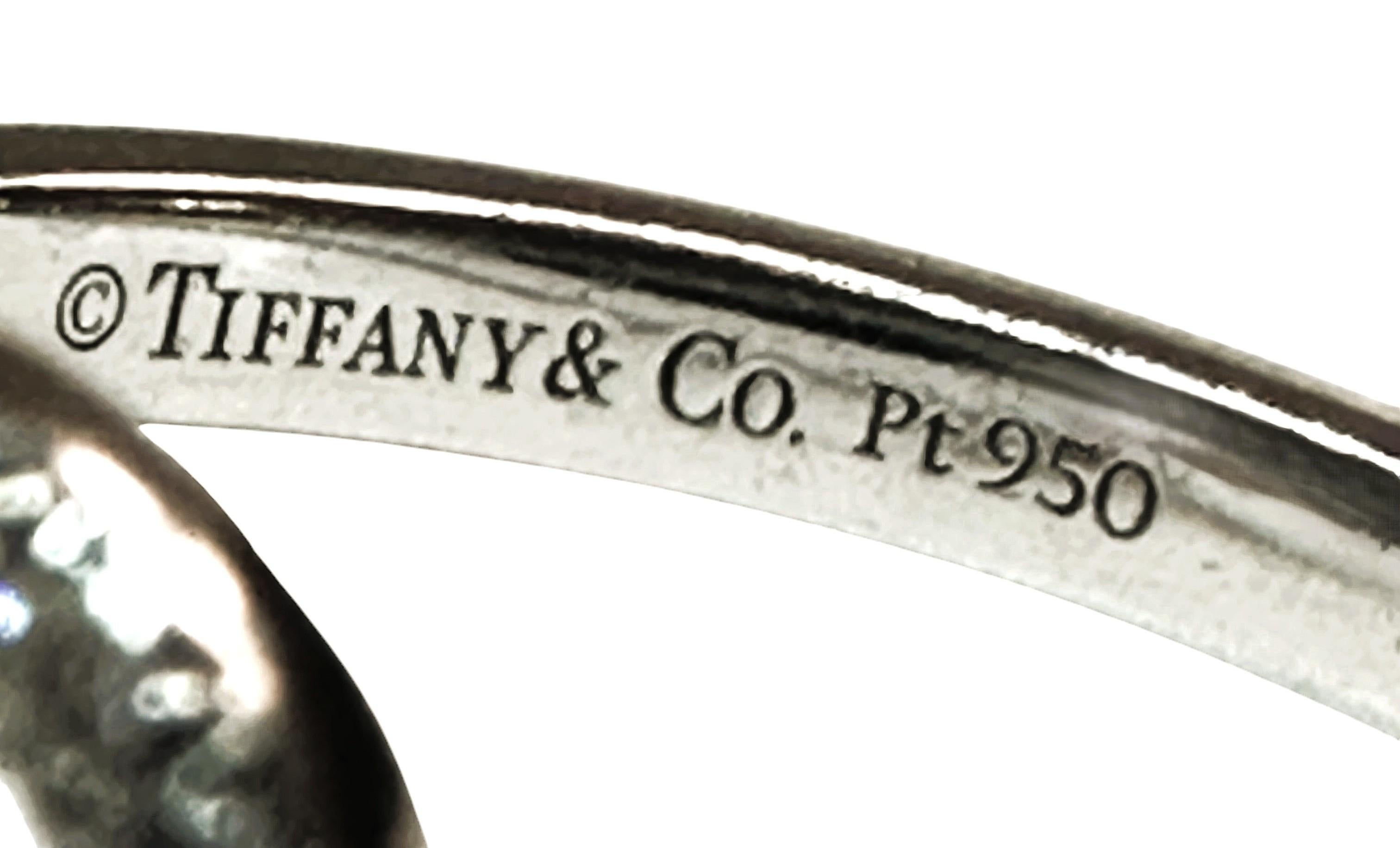 Tiffany & Co. Enchant Heart .950 Platinum Diamond 0.22 CTW  Ring - Retired For Sale 1