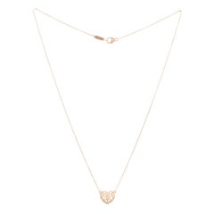 Tiffany & Co. Enchant Heart Station Necklace Rubedo Metal Mini