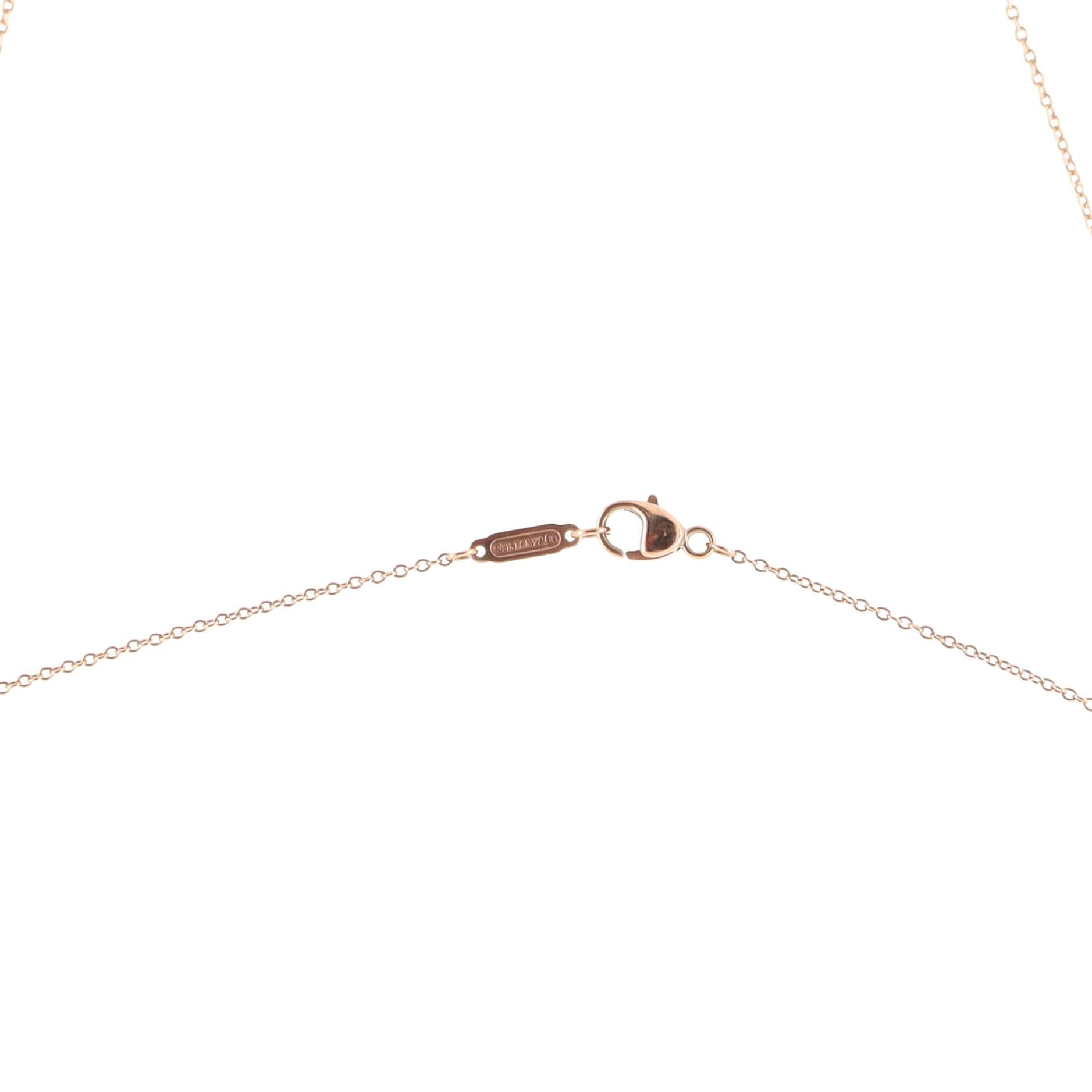 Tiffany & Co. Enchant Heart Station Necklace Rubedo Metal Mini 1
