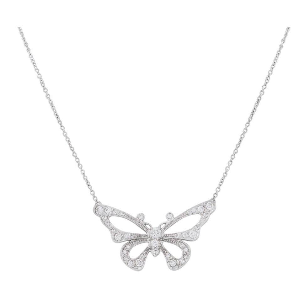 TIFFANY & Co. Collana Enchant con diamante e farfalla in platino