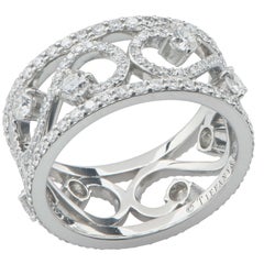 Tiffany & Co. Enchant Scroll Band Ring in 18 Karat White Gold