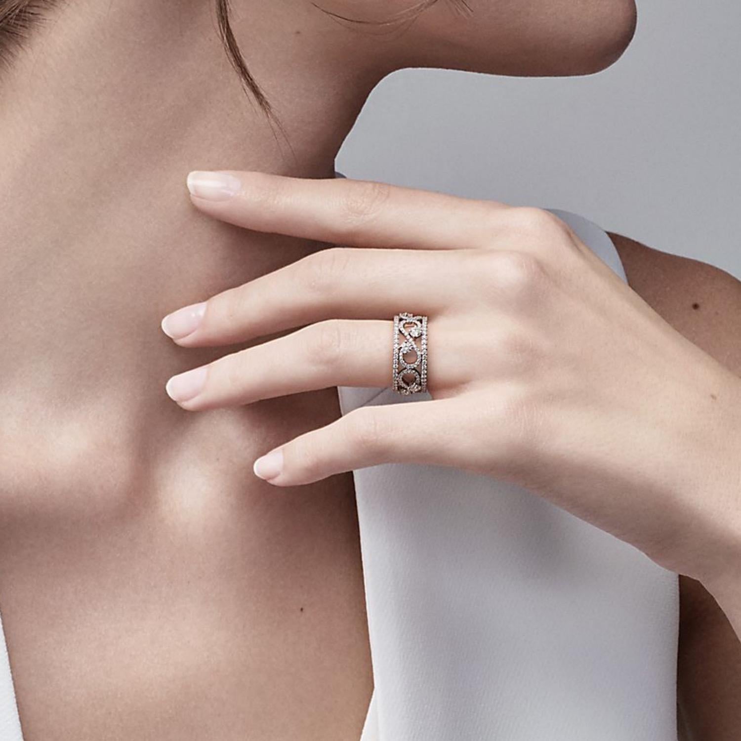 Tiffany & Co Enchant Schnörkel-Diamantring aus Platin 1,70 tcw 8