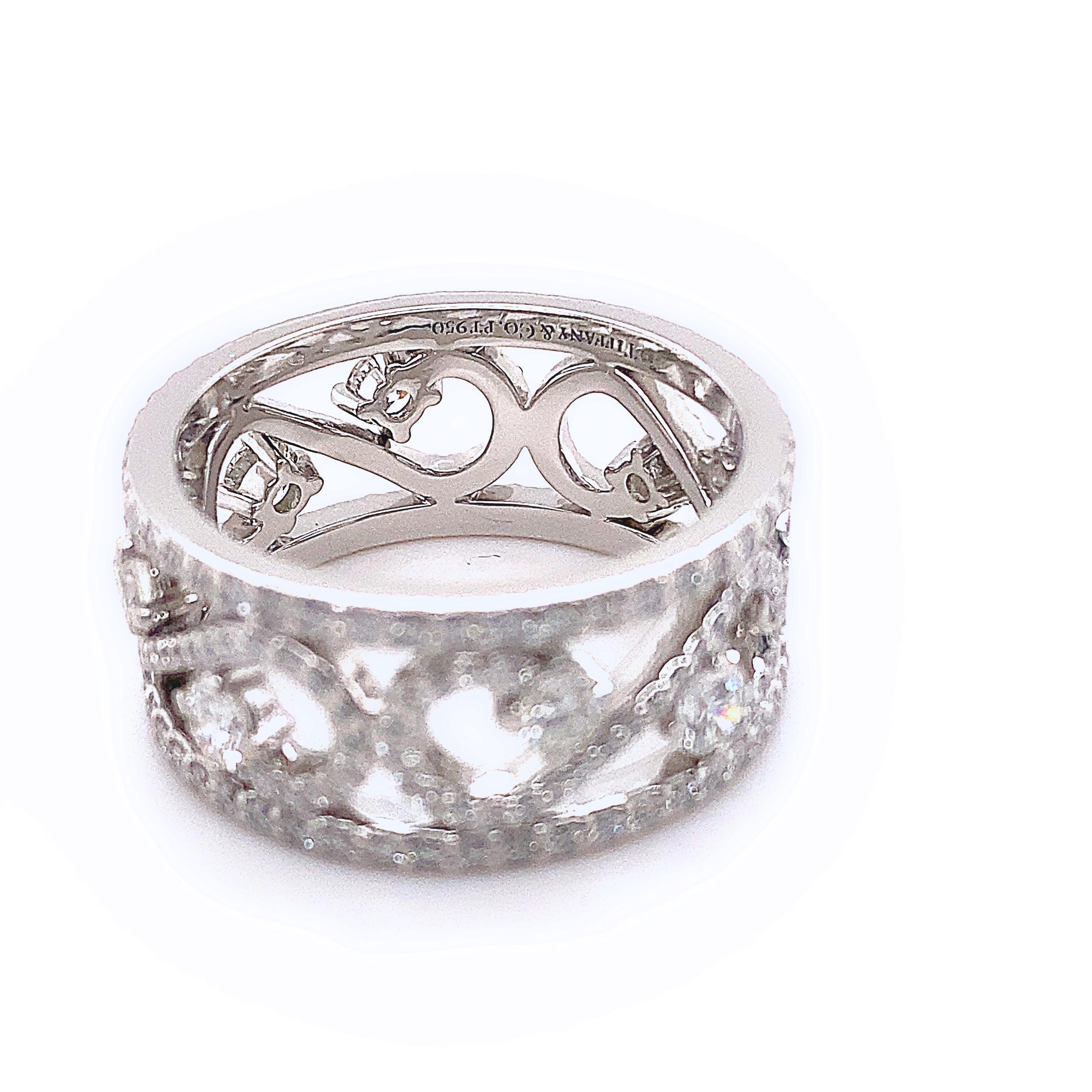 Tiffany & Co Enchant Schnörkel-Diamantring aus Platin 1,70 tcw 1