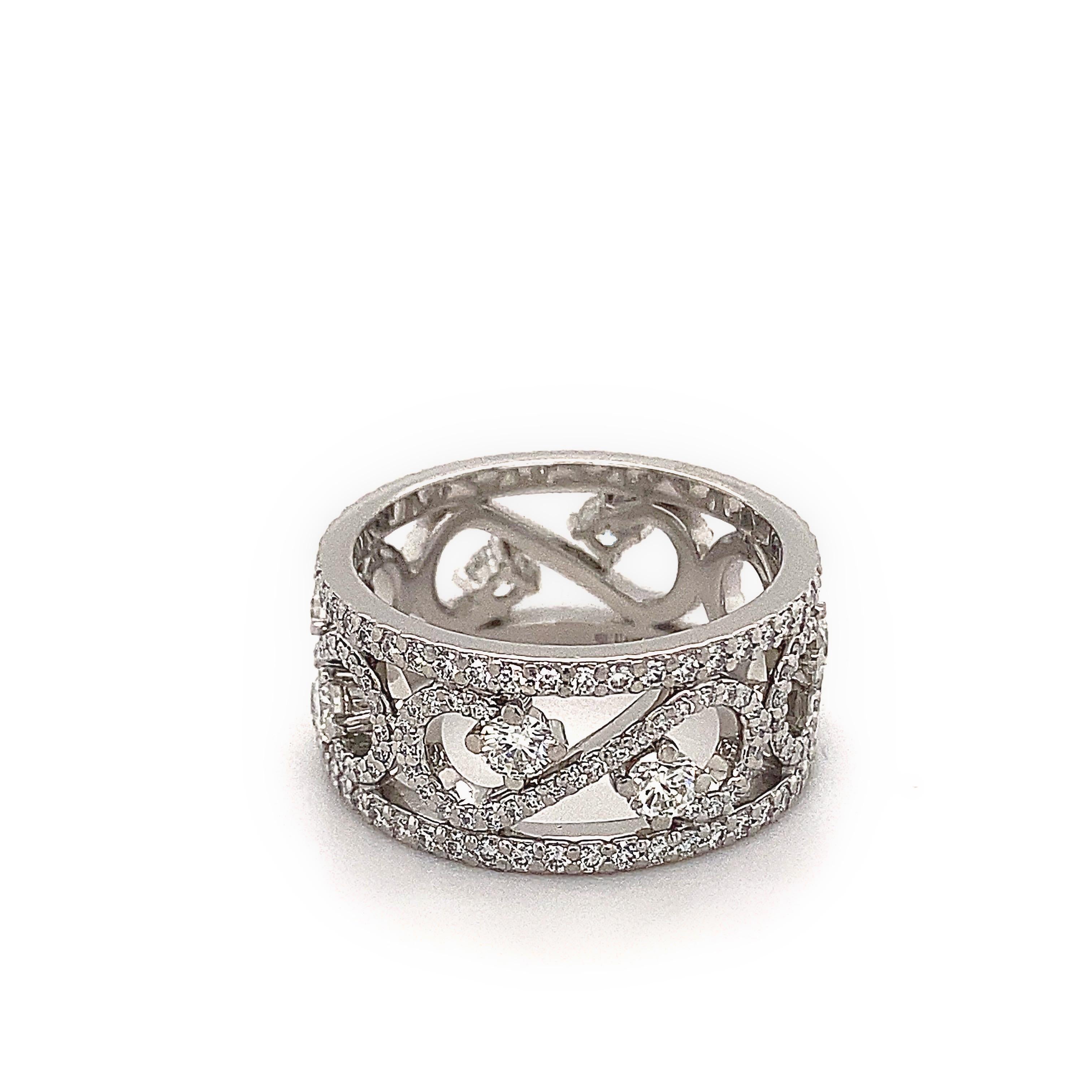 Tiffany & Co Enchant Schnörkel-Diamantring aus Platin 1,70 tcw 4