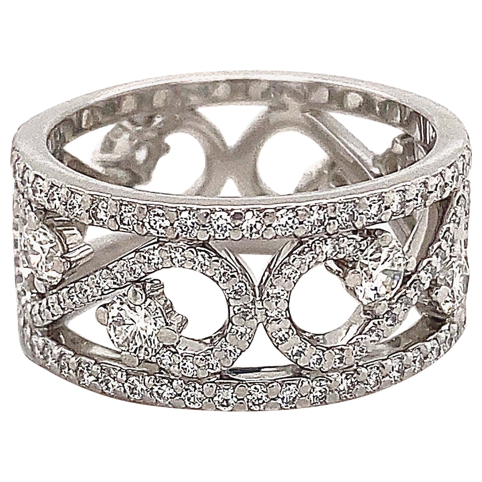 Tiffany & Co Enchant Schnörkel-Diamantring aus Platin 1,70 tcw