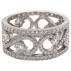 Tiffany & Co Enchant Schnörkel-Diamantring aus Platin 1,70 tcw