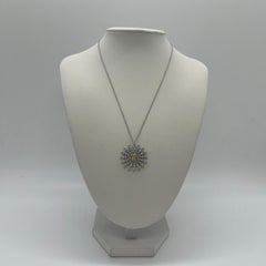 Tiffany & Co. Enchant Yellow Diamond Flower Cluster Pendant Platinum