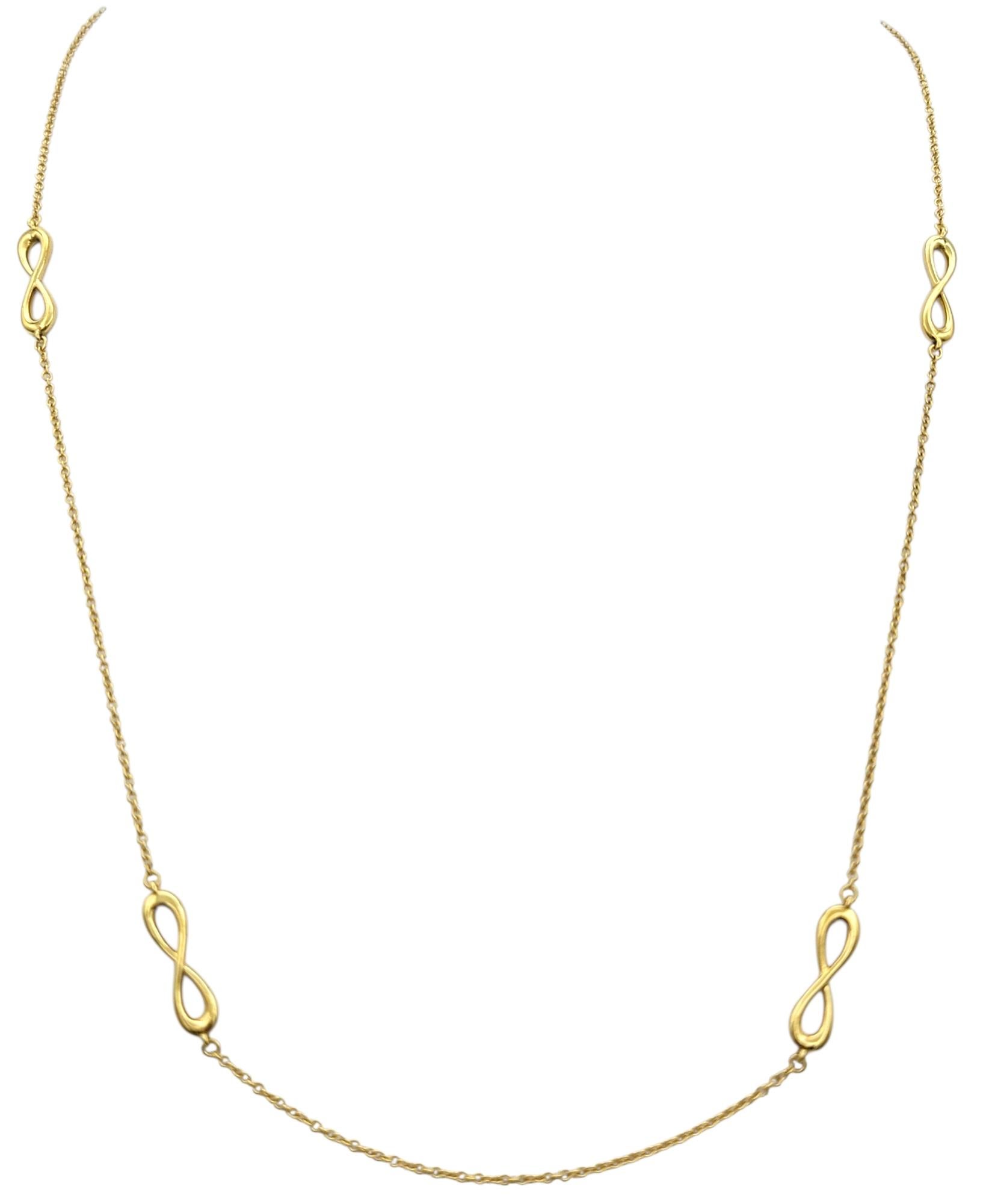 Contemporaneo Tiffany & Co. Collana a catena Endless Infinity Station in oro giallo 18 carati in vendita