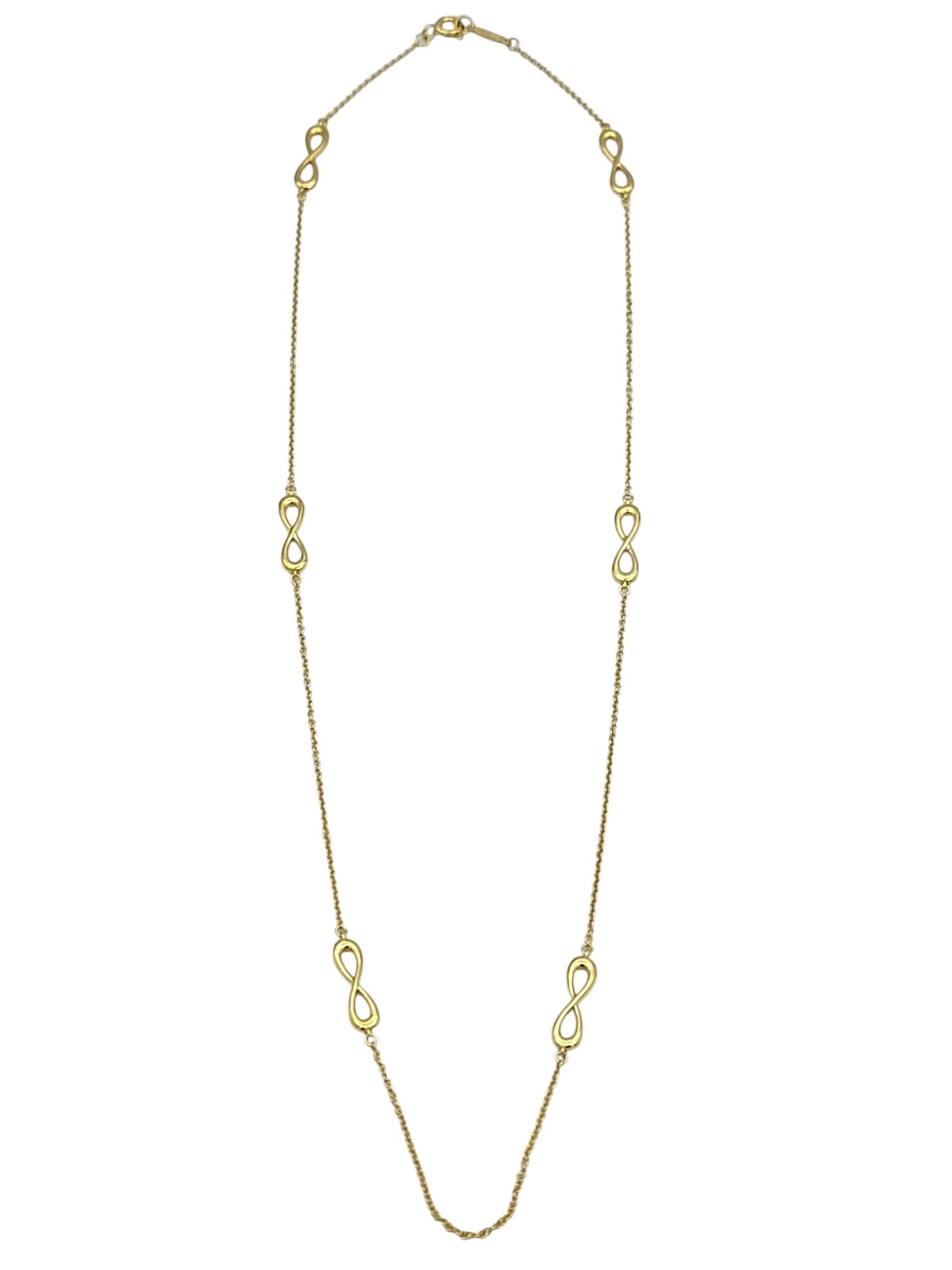 Donna Tiffany & Co. Collana a catena Endless Infinity Station in oro giallo 18 carati in vendita