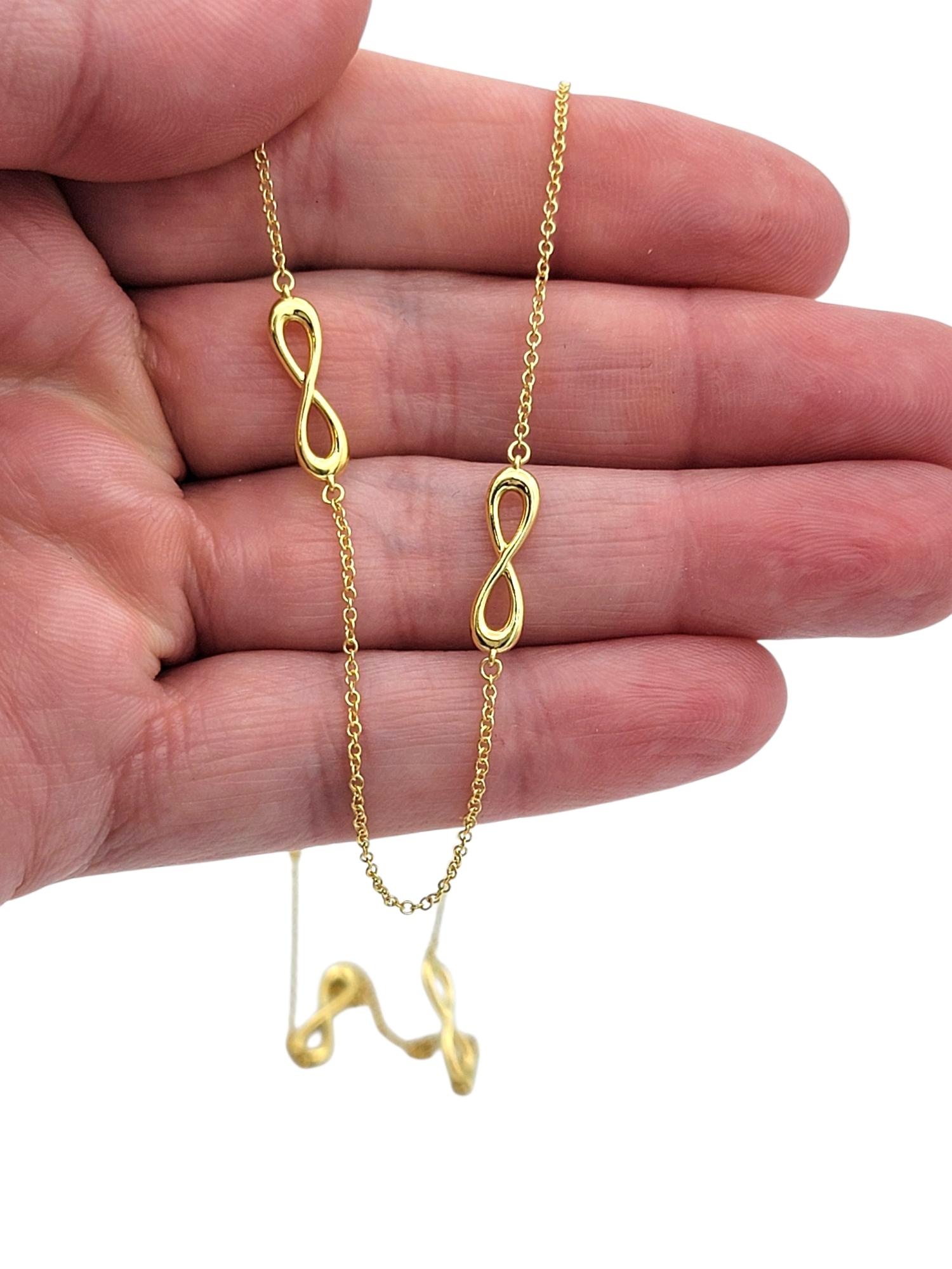 Tiffany & Co. Collana a catena Endless Infinity Station in oro giallo 18 carati in vendita 3