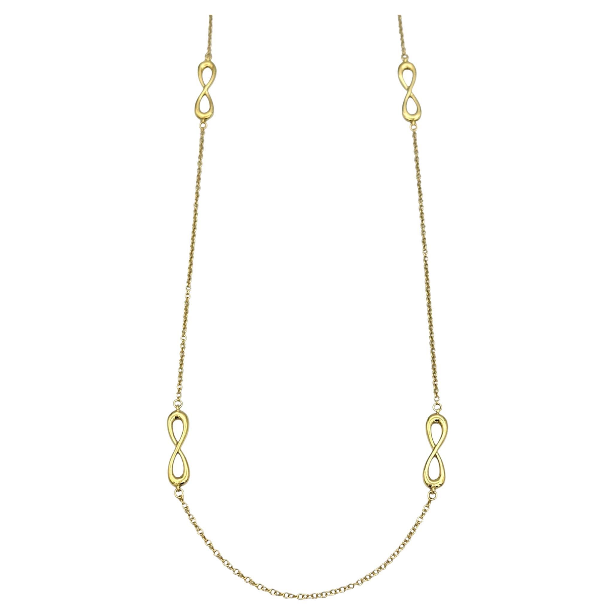 Tiffany & Co. Collana a catena Endless Infinity Station in oro giallo 18 carati in vendita
