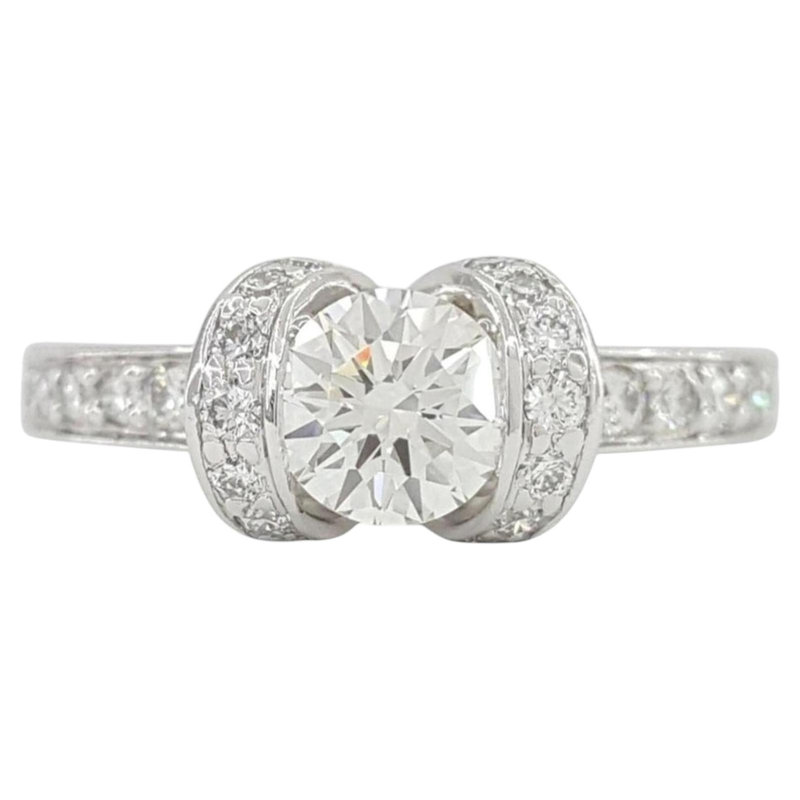 Tiffany & Co Engagement Diamond Platinum Original Ribbon Ring
