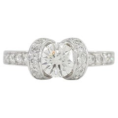 Tiffany & Co Engagement Diamond Platinum Original Ribbon Ring