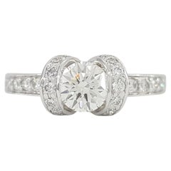 Tiffany & Co Engagement Diamond Platinum Original Ribbon Ring