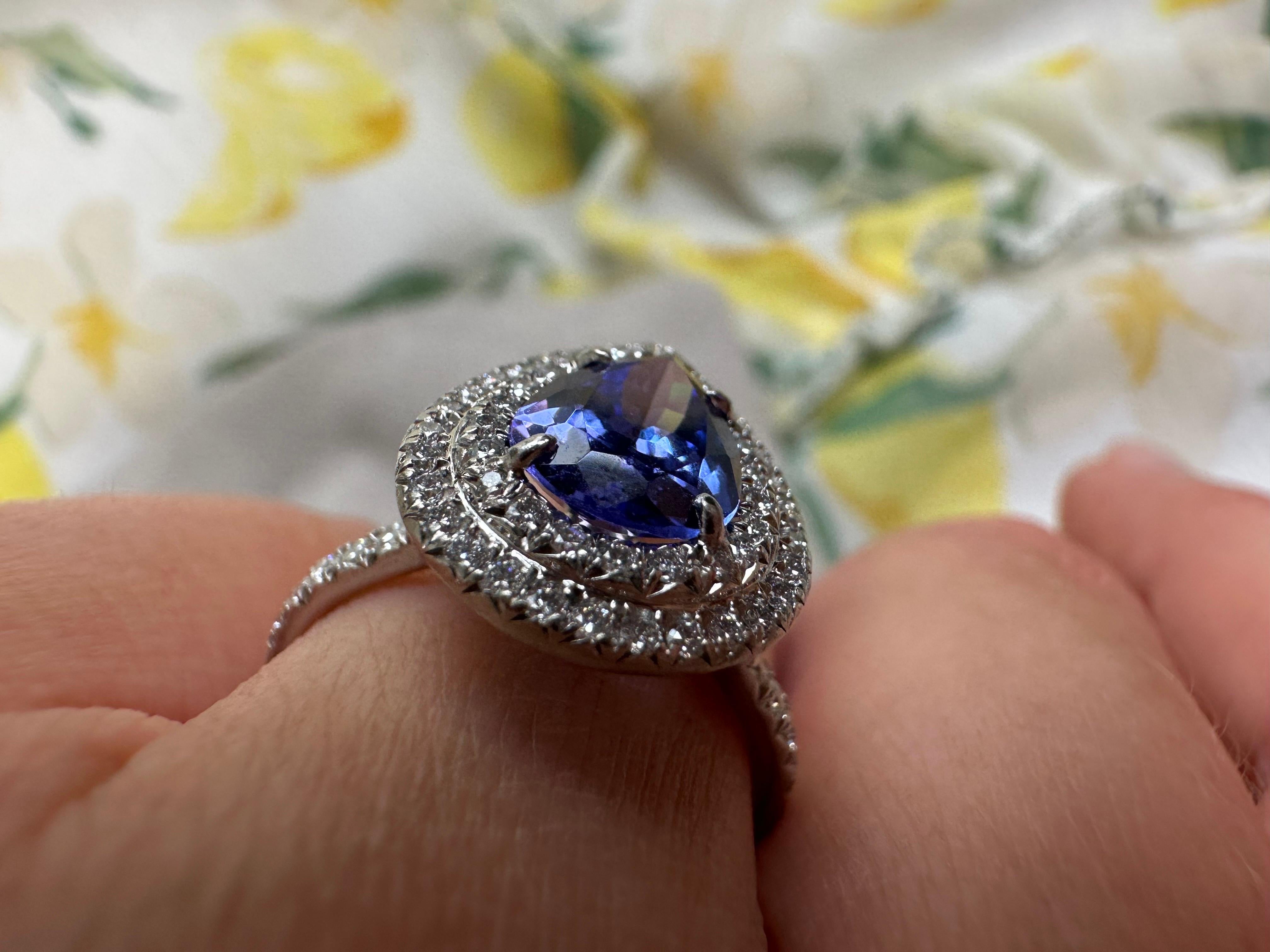 Tiffany & Co engagement diamond ring platinum For Sale 1