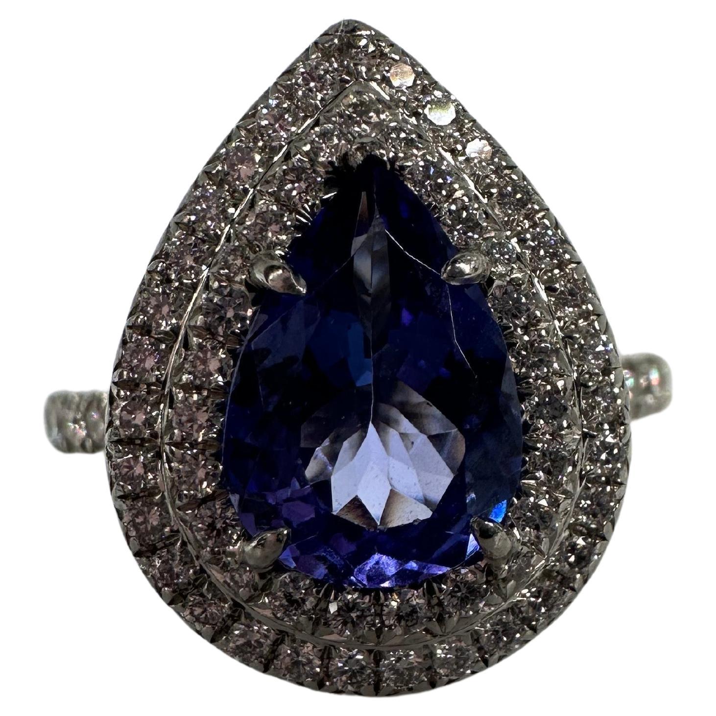Tiffany & Co engagement diamond ring platinum For Sale