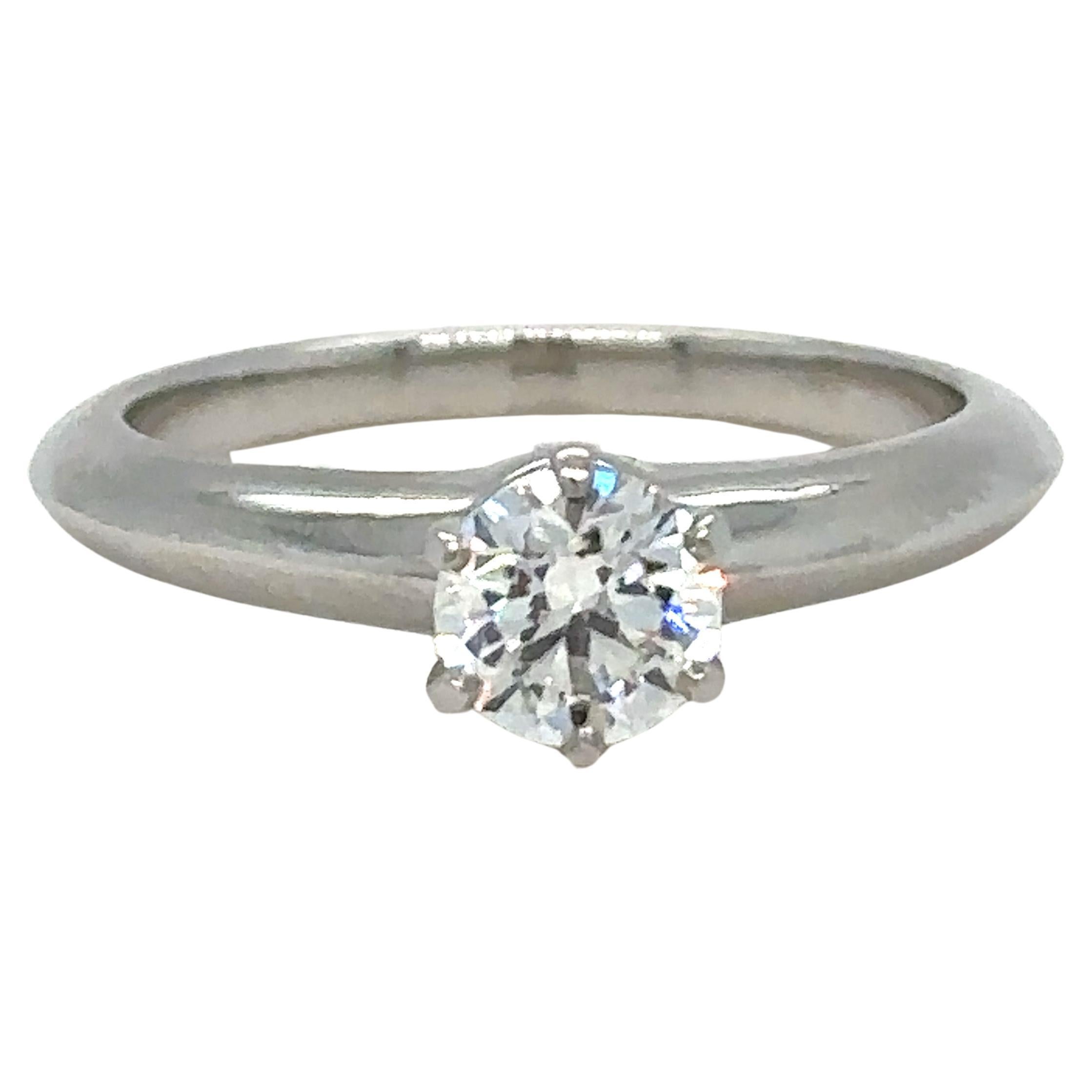 Tiffany & Co Engagement Ring 0.55ct For Sale
