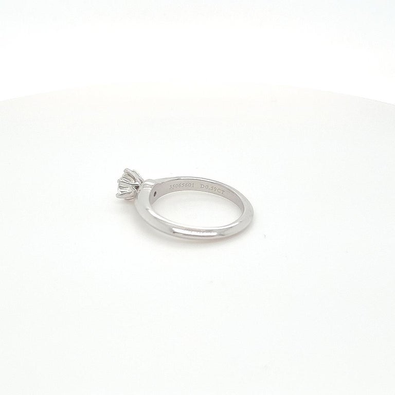 Tiffany and Co. Engagement Ring 0.59ct For Sale at 1stDibs