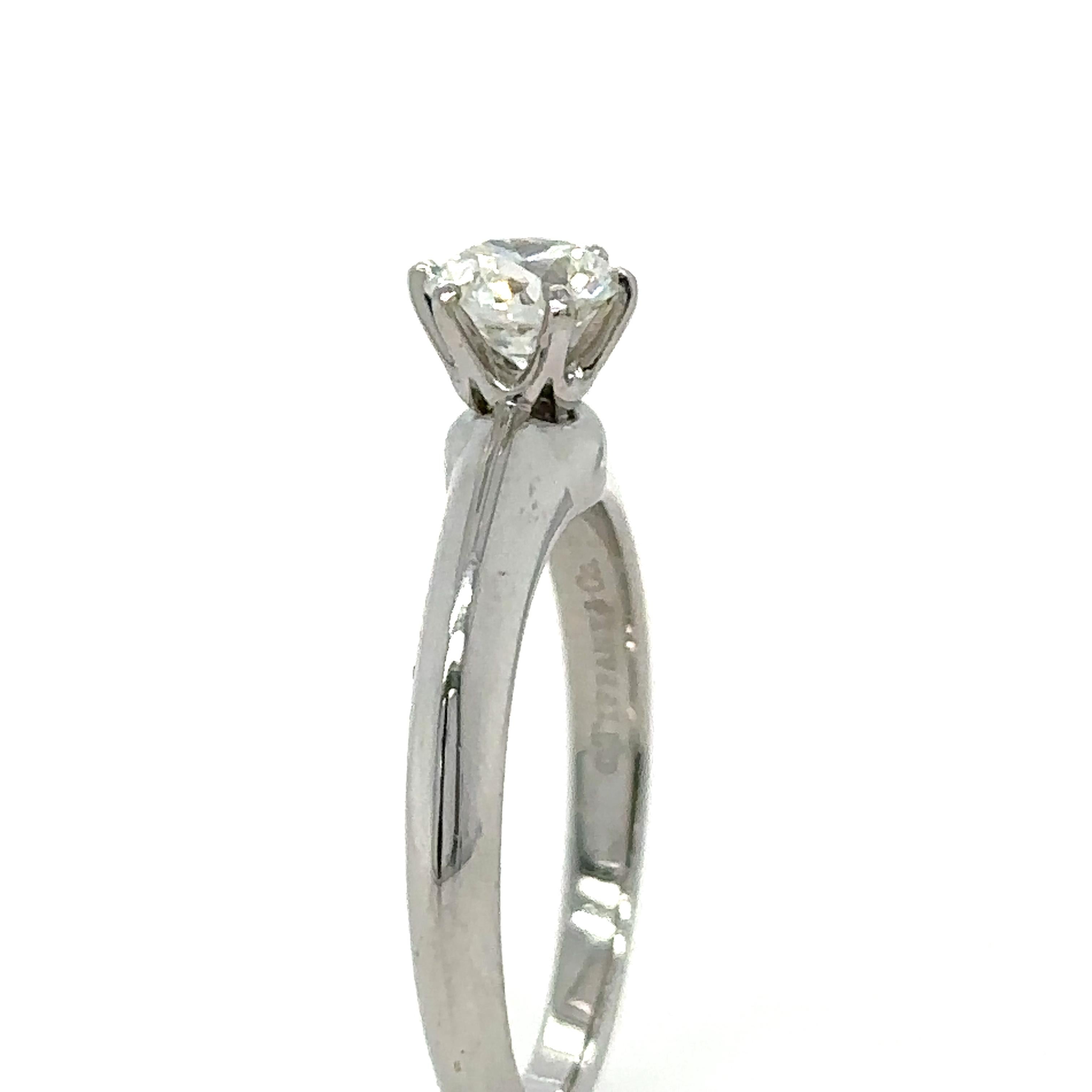 Women's Tiffany & Co. Engagement Ring 0.59ct For Sale