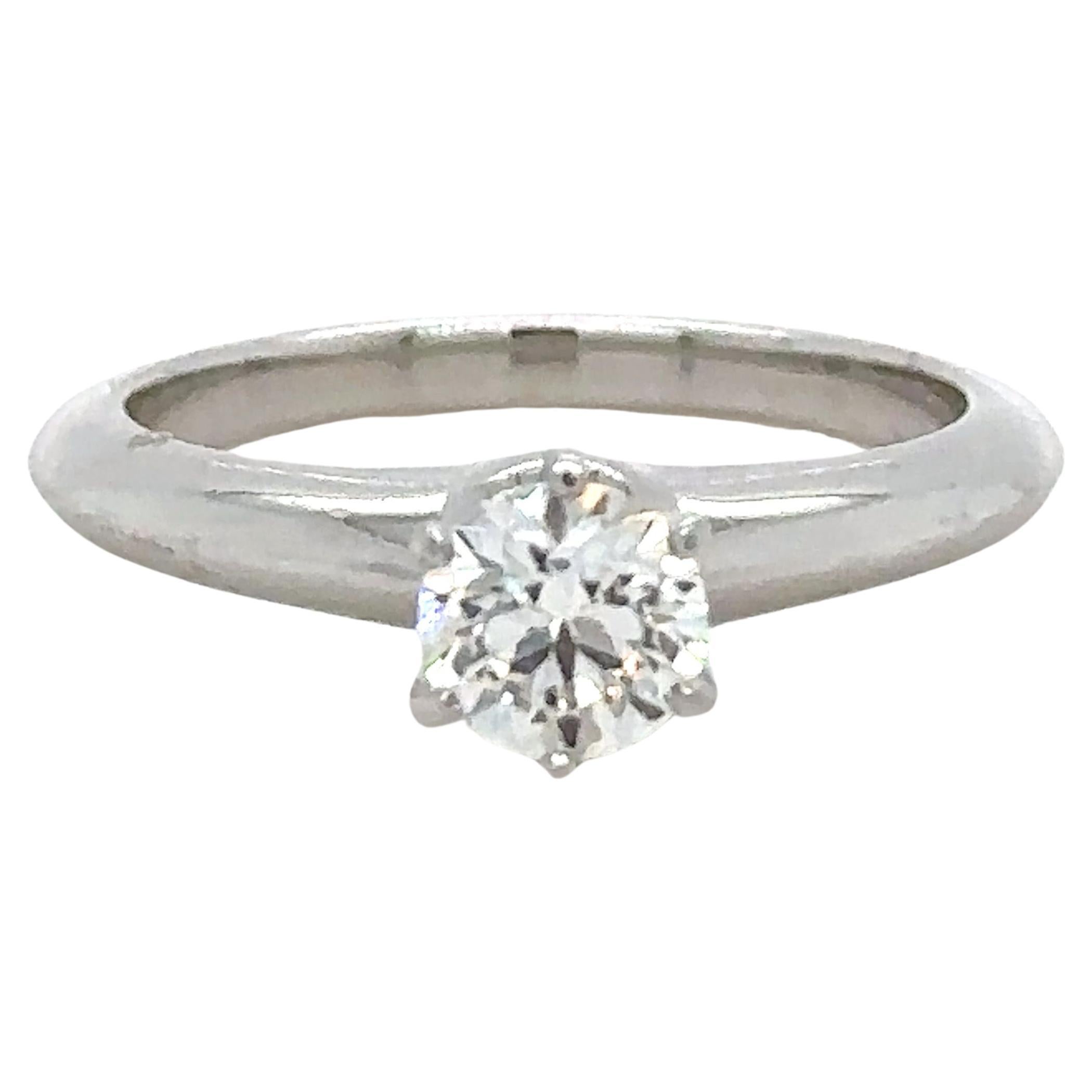 Tiffany & Co. Engagement Ring 0.59ct For Sale