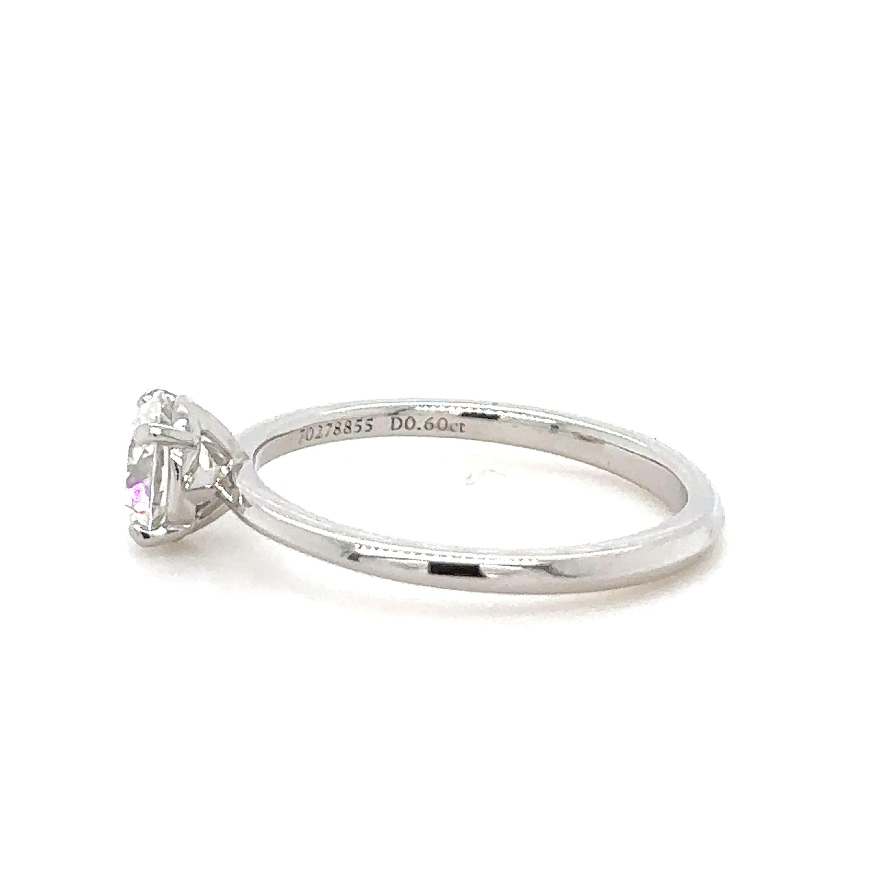 Brilliant Cut Tiffany & Co Engagement Ring 0.60ct