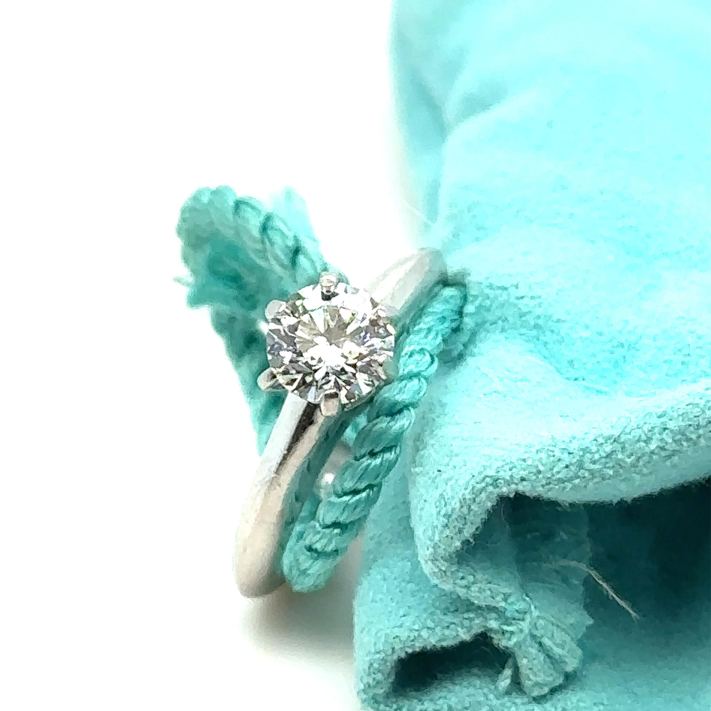 Bague de fiançailles Tiffany & Co de 0,94 carat en vente 3