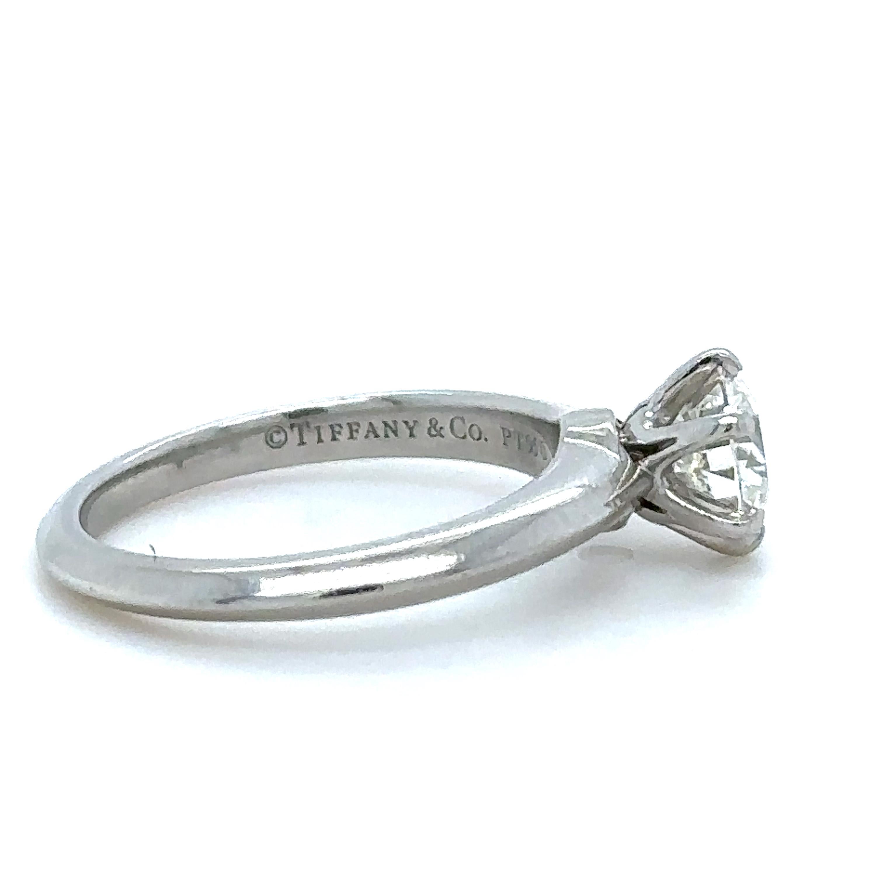 Bague de fiançailles Tiffany & Co de 1.00 carat Pour femmes en vente