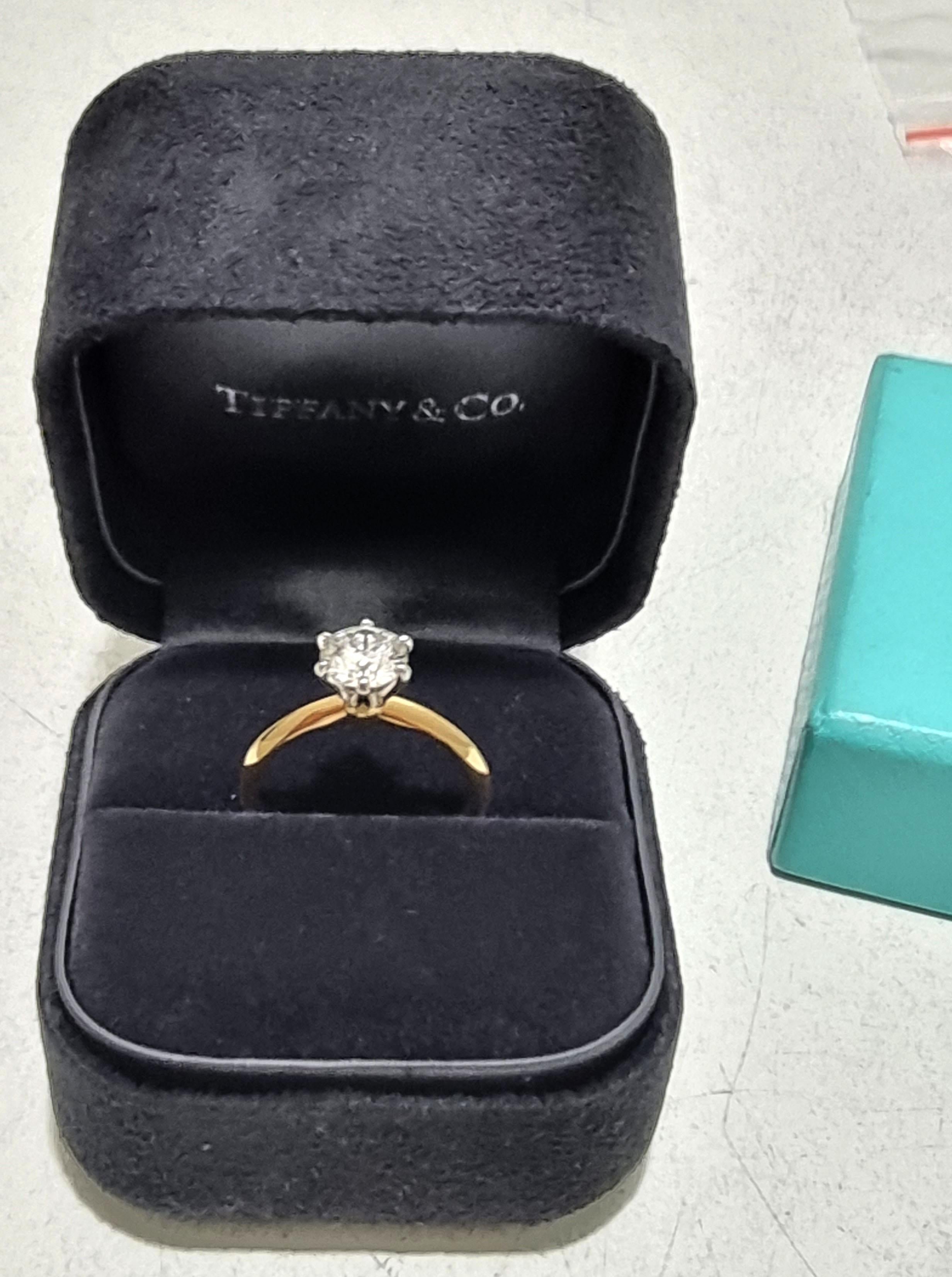 Tiffany & Co Engagement Ring 1.05ct In Excellent Condition In SYDNEY, NSW