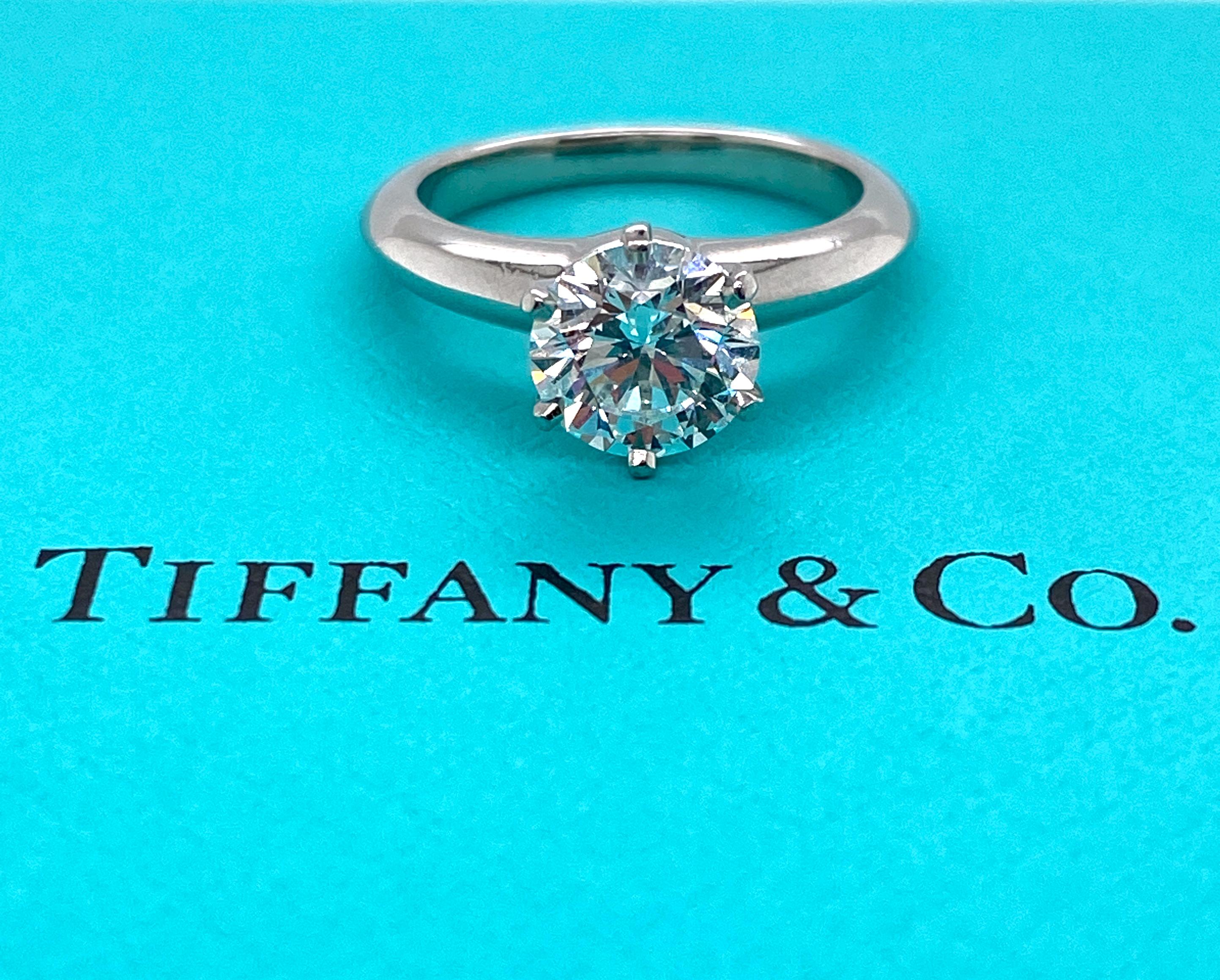 Tiffany & Co Engagement Ring 1.29ct F-VS1  Diamond Solitaire Platinum


Featuring a SUPERB Tiffany Certified 1.29ct F-VS1 Natural Diamond Center

Tiffany’s Retail Price on this Ring is $28,938.00, Tax Included

100% Genuine Tiffany with the Tiffany