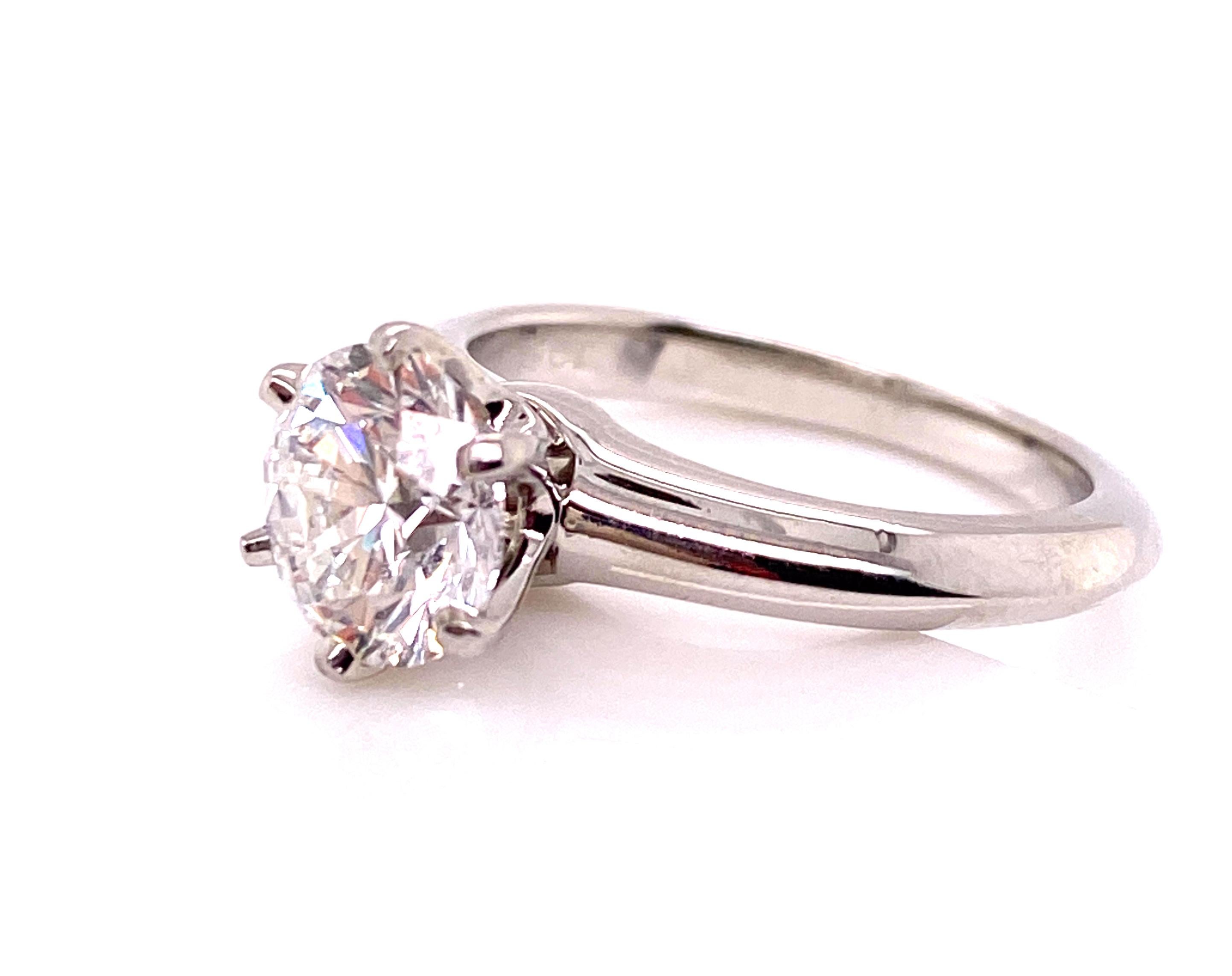 Tiffany & Co Engagement Ring 1.29ct F-VS1 Diamond Solitaire Platinum 1