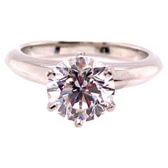 Tiffany & Co Engagement Ring 1.29ct F-VS1 Diamond Solitaire Platinum