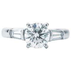 Tiffany & Co. Engagement Ring 1.39 Carat Round Center G VVS2