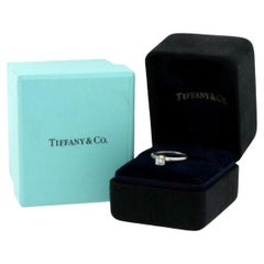 Tiffany & Co. Engagement Ring .54ct I VVS2 Lucida  Platinum sz 5.5 1999 Cert Box