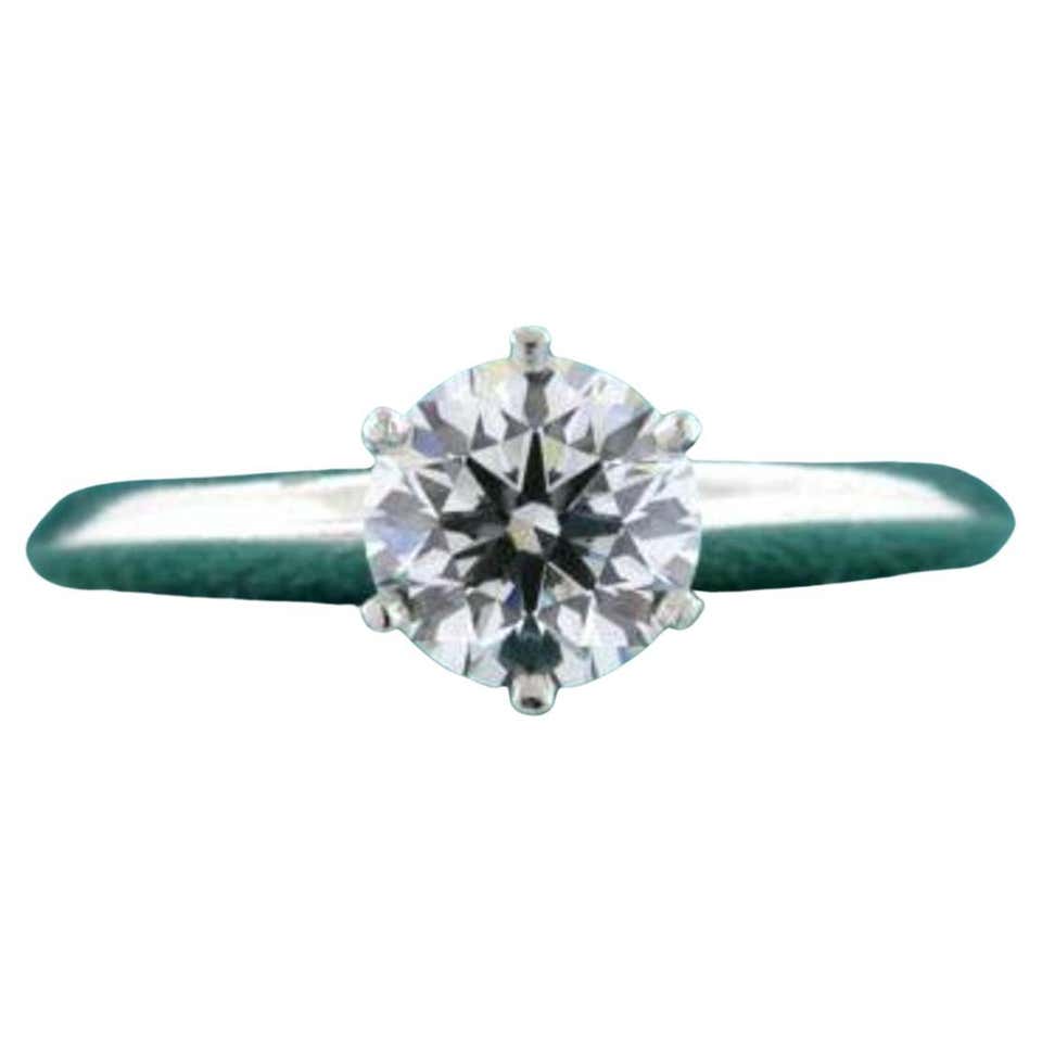 Tiffany and Co. Engagement Ring .96ct I VVS1 Round Solitaire Platinum ...