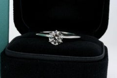 Tiffany & Co. Engagement Ring .96ct I VVS1 Round Solitaire Platinum sz 8 12200