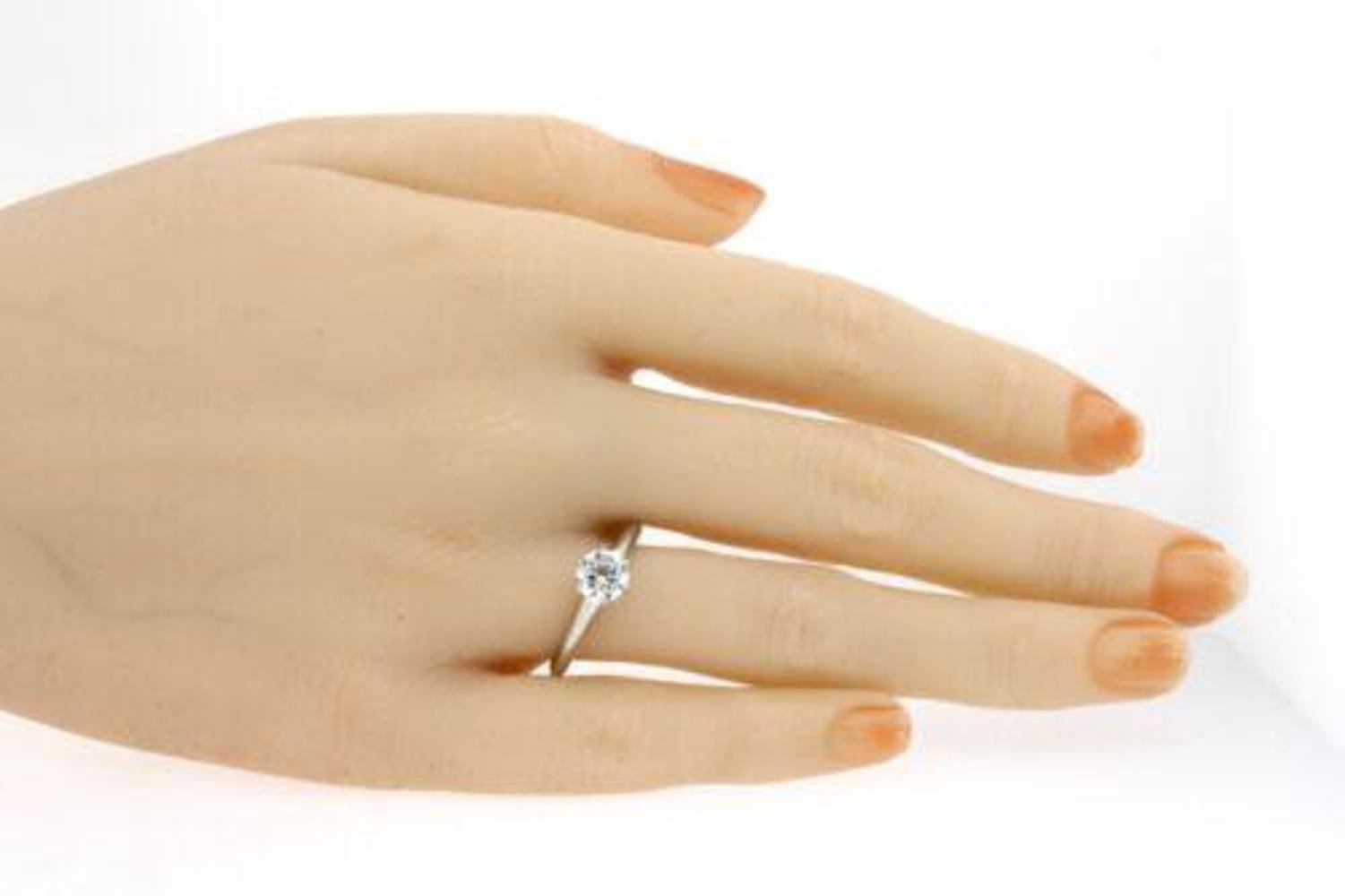 Women's or Men's Tiffany & Co. Engagement Ring .96ct I VVS1 Round Solitaire Platinum sz 8 12200 For Sale