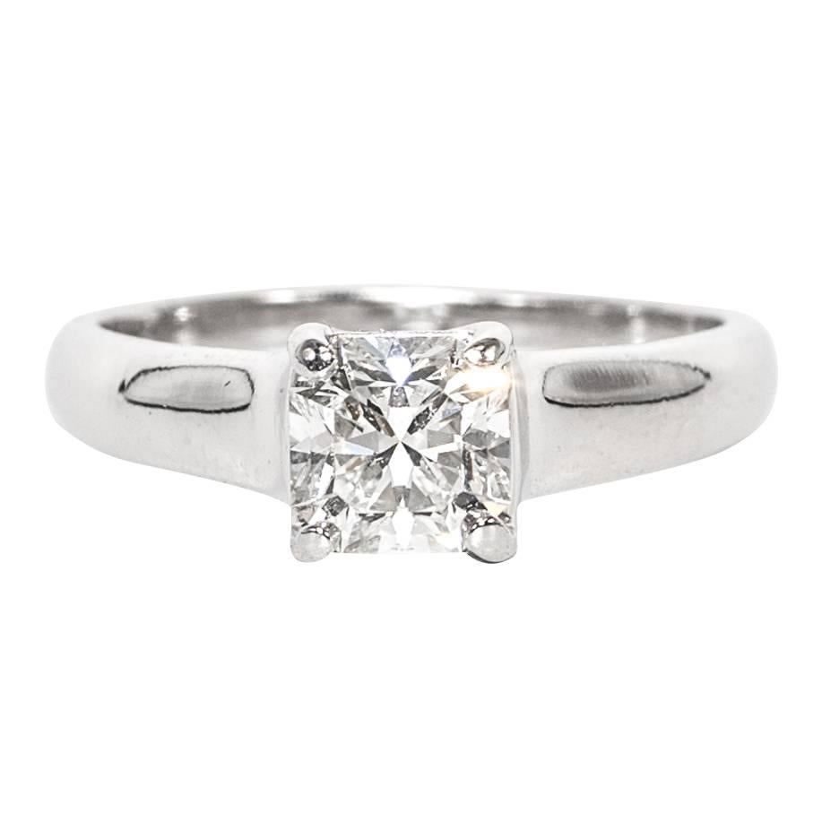 Tiffany & Co. Engagement Ring with 1.12 Ct Lucida Center, in Platinum