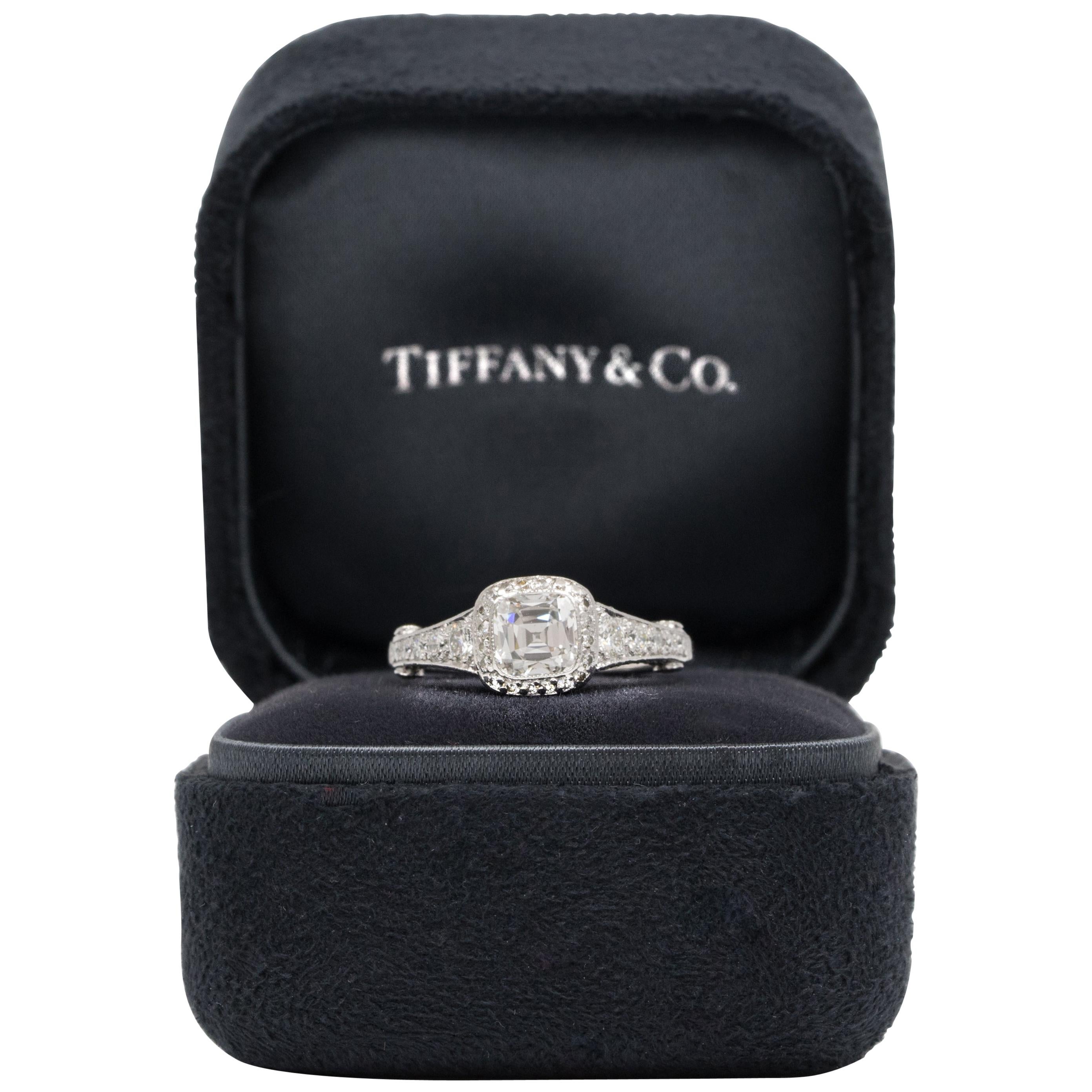 Tiffany Legacy® Engagement Ring with a 1.18 Carat Cushion-cut D VVS1 GIA