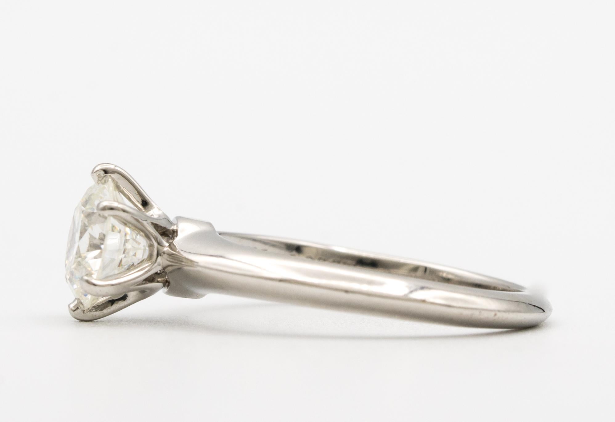 Women's or Men's Tiffany & Co. Engagement Ring with 1.28 Carat Centre in Platinum ($18, 200)