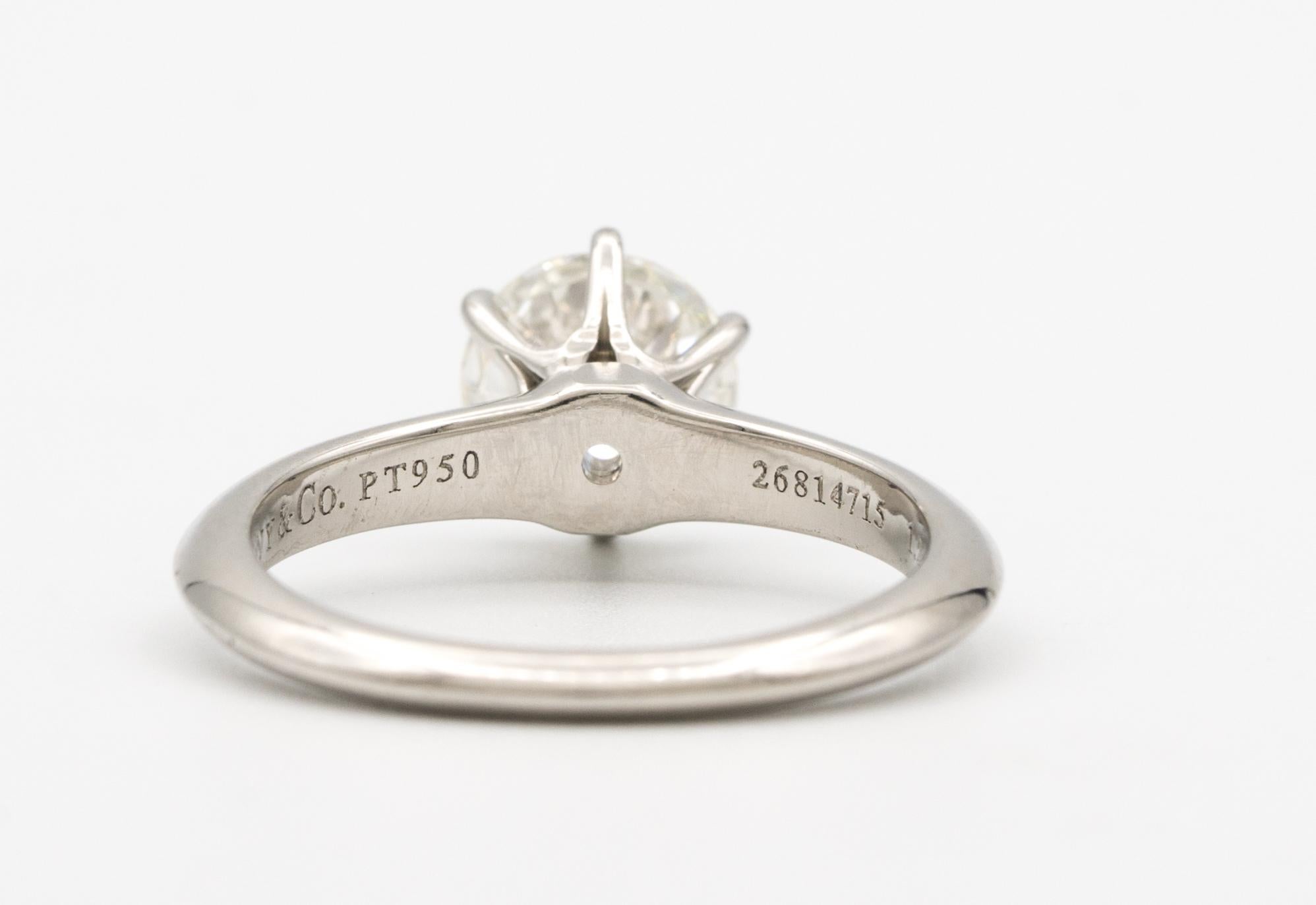 Tiffany & Co. Engagement Ring with 1.28 Carat Centre in Platinum ($18, 200) 1